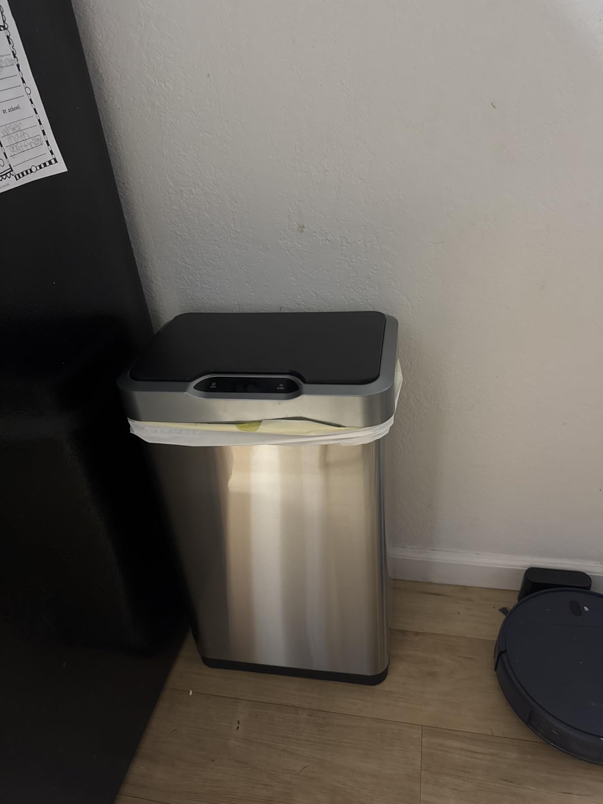 EKO Mirage-T 50 Liter / 13.2 Gallon Touchless Rectangular Motion Sensor Trash Can or Recycling Bin, Brushed Stainless Steel Finish customer photo 1