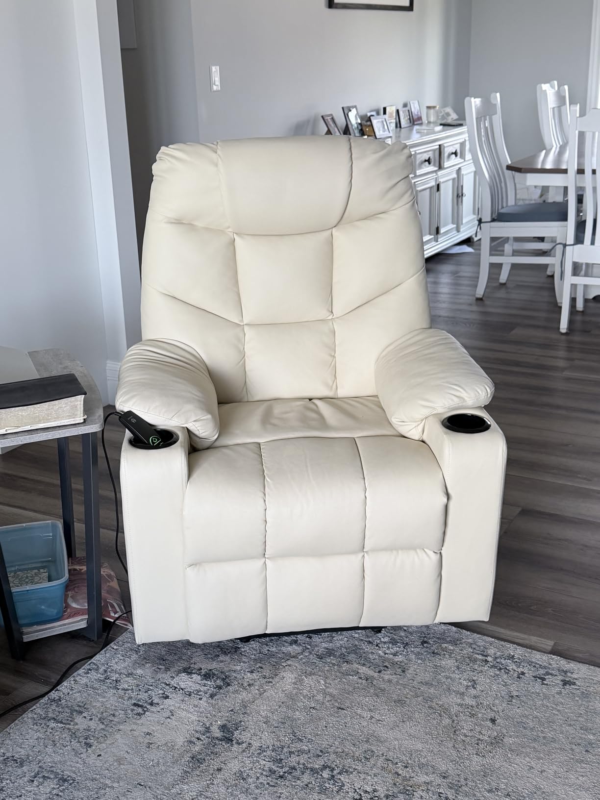 MCombo Power Lift Recliner Chair for Elderly, Leather 7288 (Dark Brown, Medium) | Stand Assist, 140° Recline, 4.7