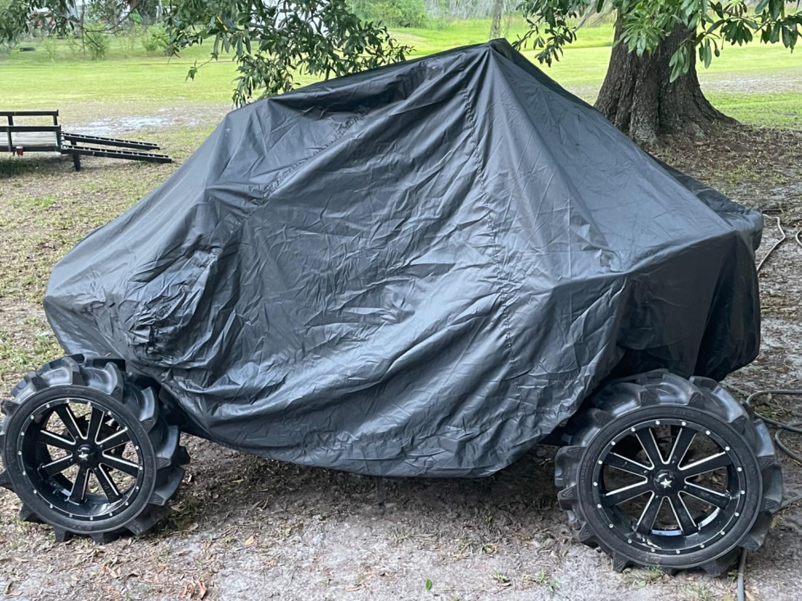 NEVERLAND UTV Covers Heavy Duty, 300D UTV Cover 2-3 Seater All-Weather Protection, Side by Side Cover Waterproof Outdoor Storage Windproof Compatible with Honda Pioneer Polaris Ranger 114