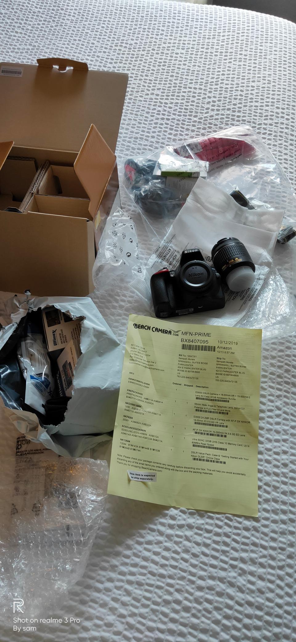 Nikon D3500 DSLR Camera w/AF-P DX 18-55mm VR and 70-300mm Double Zoom Lens Bundle with Travel Case, Wide Angle Lens, Telephoto Lens, Filter Sets, 32GB Memory Card and Accessories customer photo 1