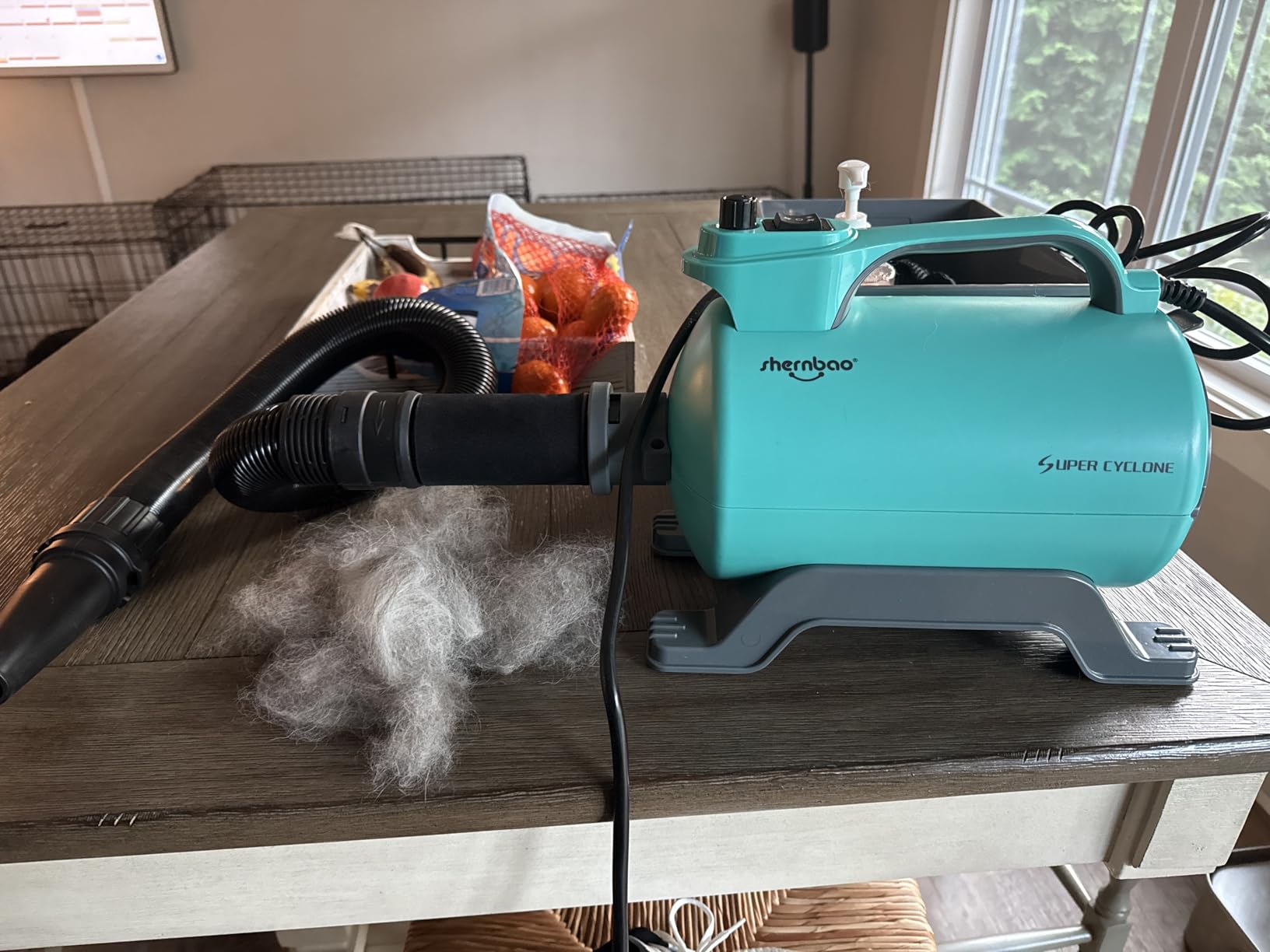 Dog Dryer High Velocity Pet Dog Grooming Force Hair Dryer/Blower 5.0HP | Super cyclone 5.0HP high velocity blower dryer for professional dog pet grooming, purple SHD-2600P customer photo 2