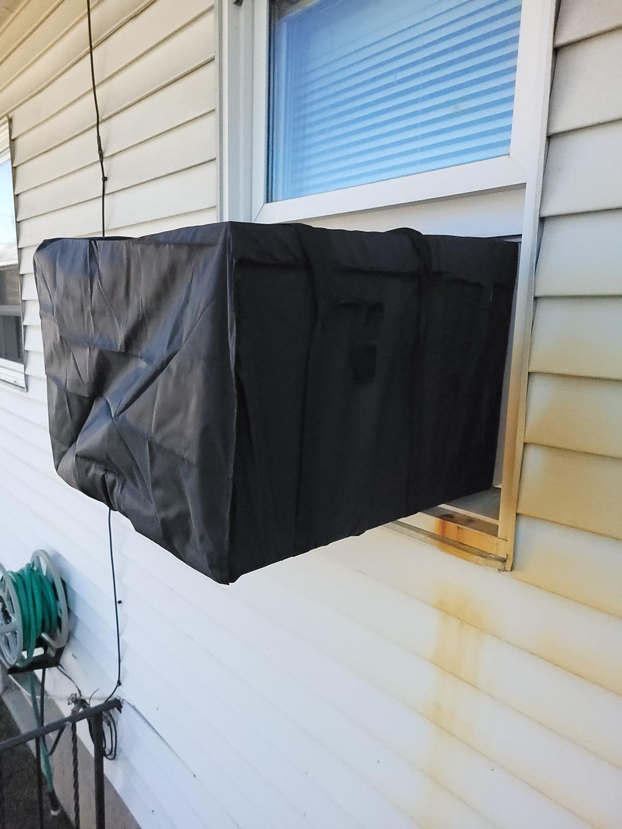 Luxiv Window AC Unit Cover Outdoor, Black Waterproof AC Cover 21X16X15 In customer photo 1