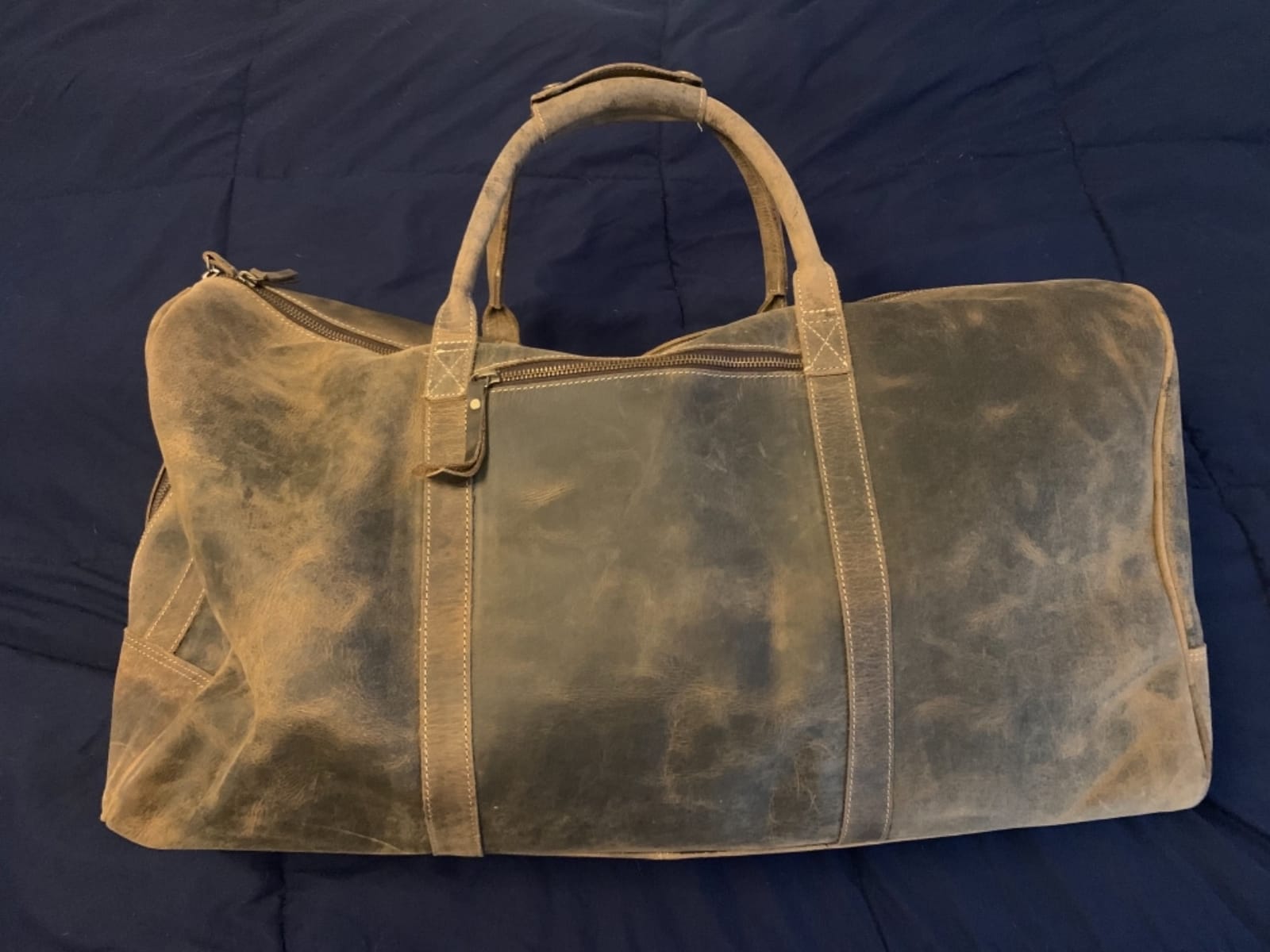 KomalC 24 Inch Leather Duffle Bag for Men & Women, Travel Weekend Bag customer photo 1