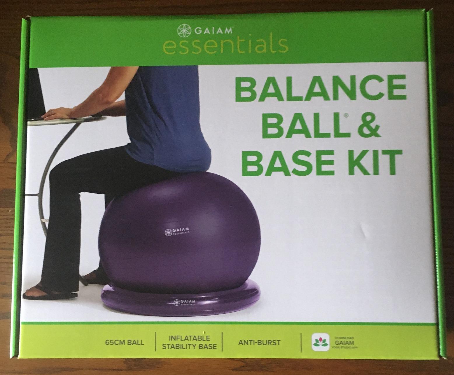 Gaiam Essentials Balance Ball & Base Kit, Yoga Ball Chair, Exercise Ball with Inflatable Ring Base for Home or Office Desk, Includes Air Pump customer photo 1