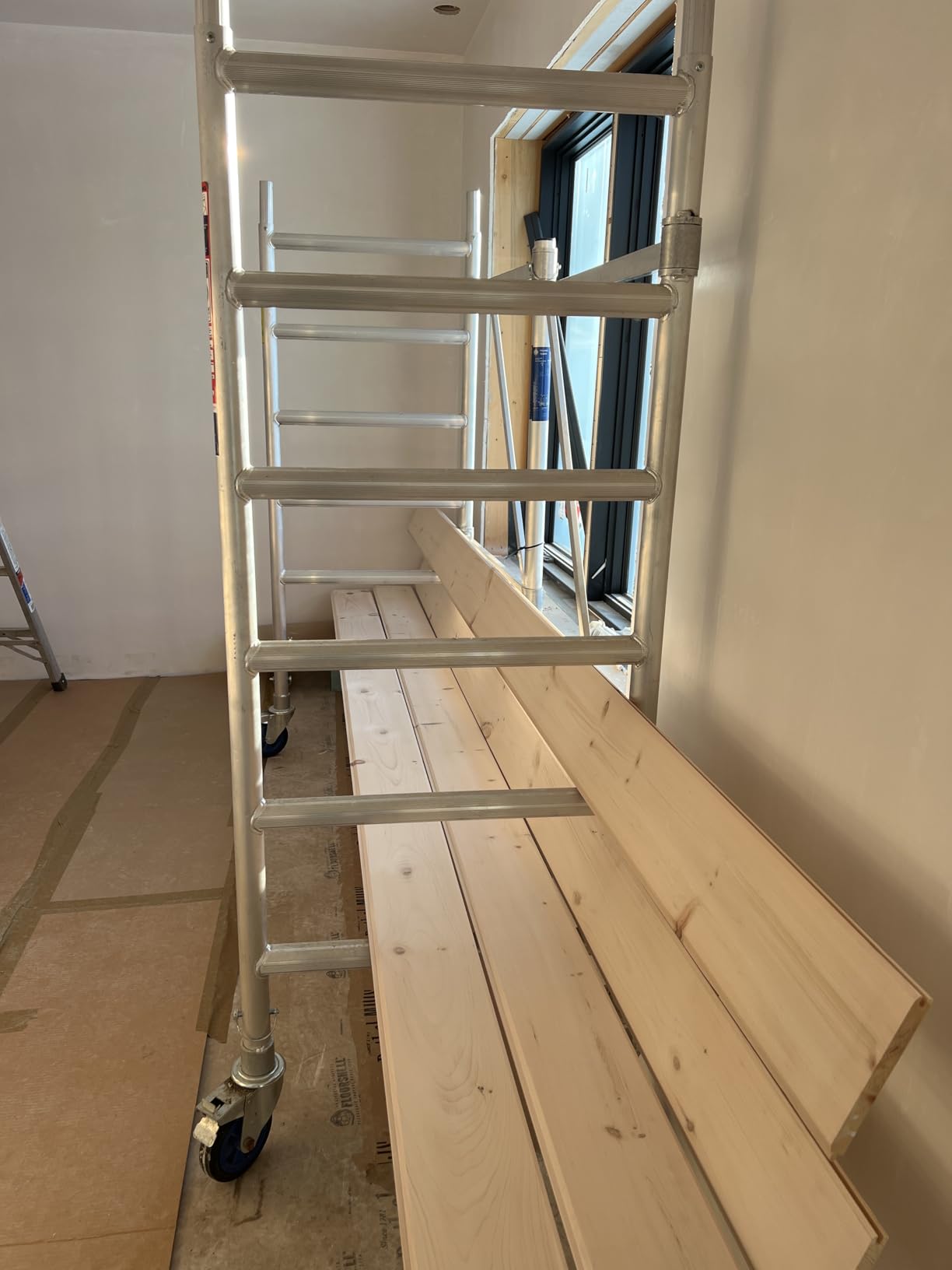 ASC Group A-Line Aluminum Scaffold Basic | Folding Tower with Hatch | 500 lbs Load Capacity | 3'2