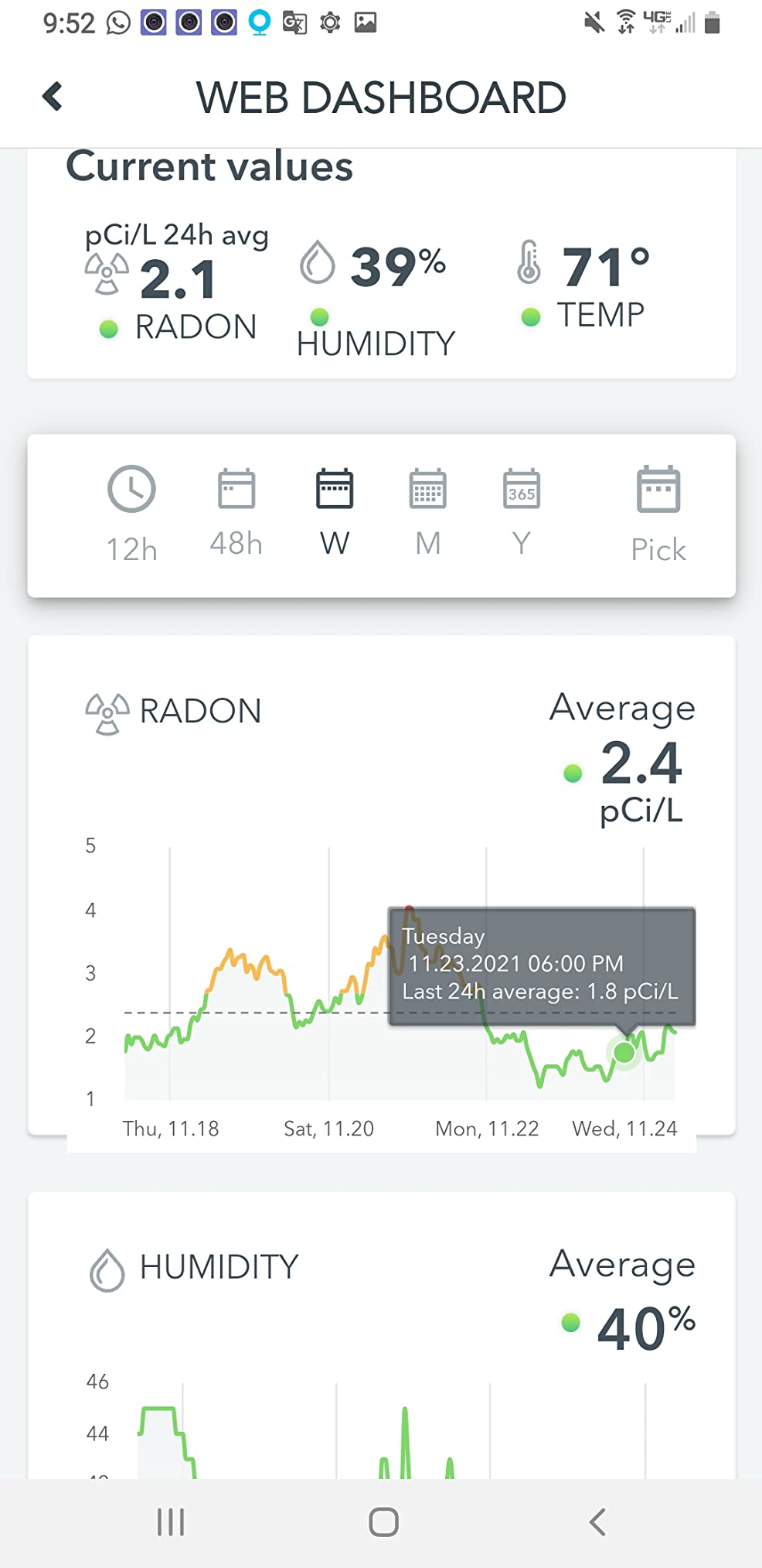 Airthings 2950 Wave Radon - Smart Radon Detector with Humidity & Temperature Sensor - Easy-to-Use - Accurate - No Lab Fees - Battery Operated - Free App customer photo 2