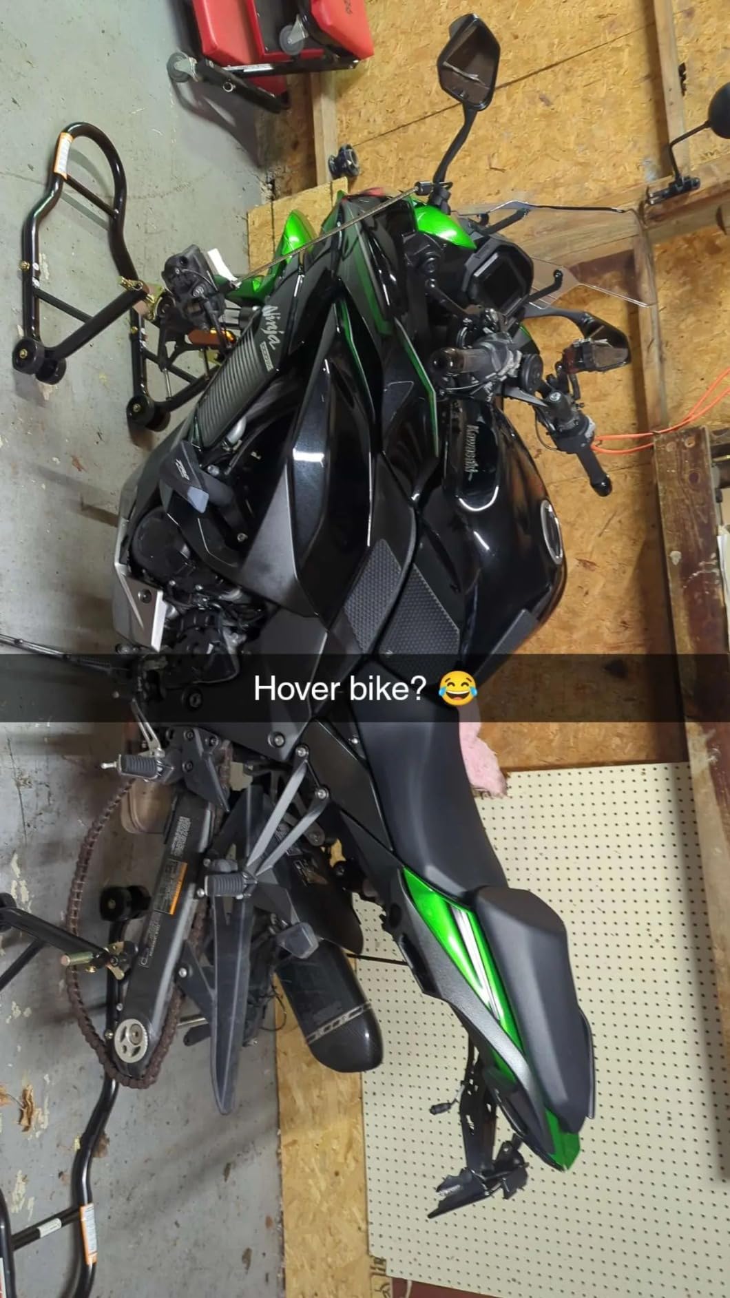 Extreme Max 5600.3223 Sport Bike Front & Rear Spool-Style Lift Stand with Triple Tree Attachment customer photo 2