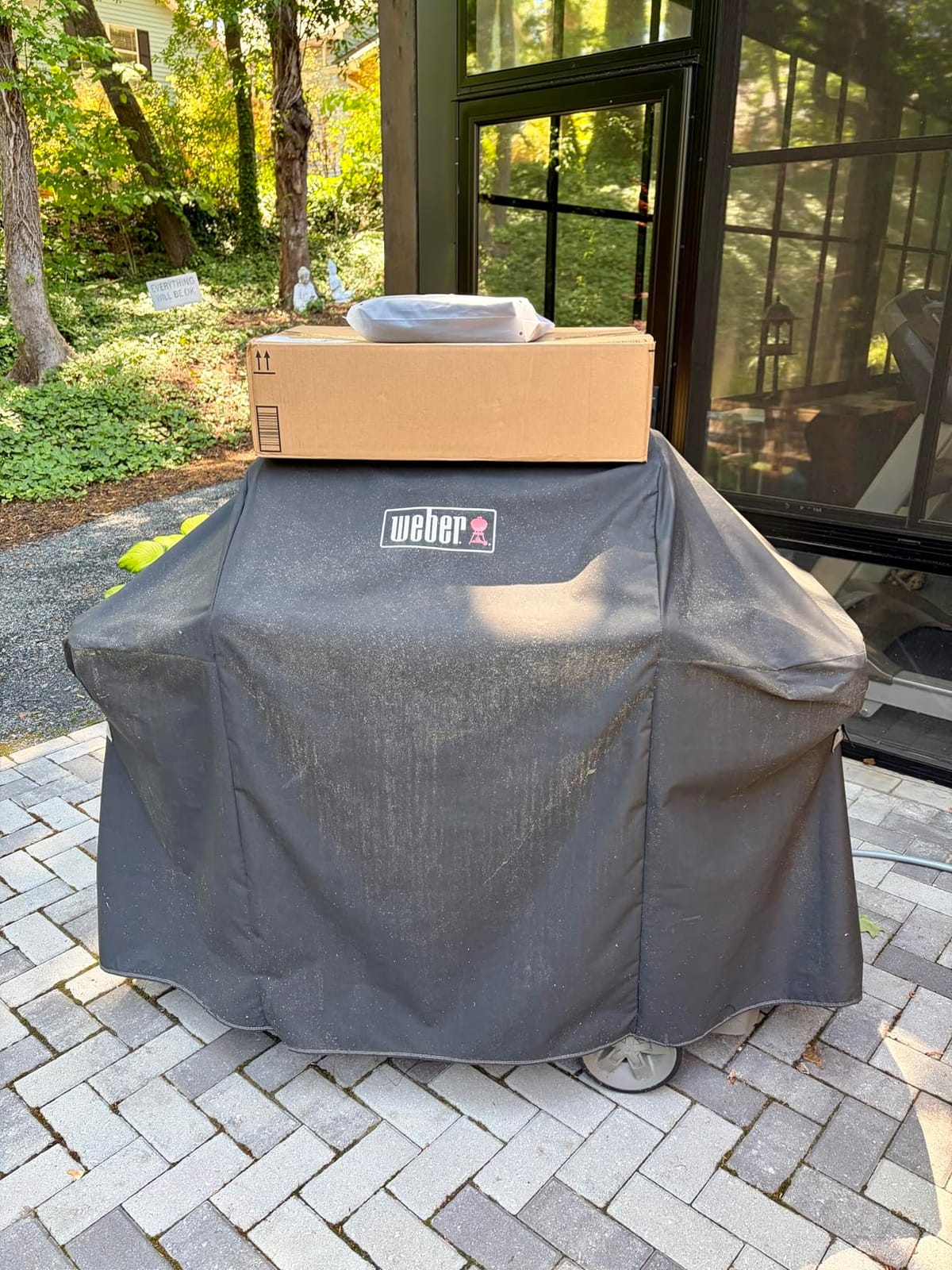 Unicook 58 Inch Grill Cover for Weber Genesis II, LX 300 Series and Genesis 300 Series Gas Grills, Heavy Duty Waterproof Fade Resistant BBQ Cover, All Weather Protection, Compared to Weber 7130 customer photo 1