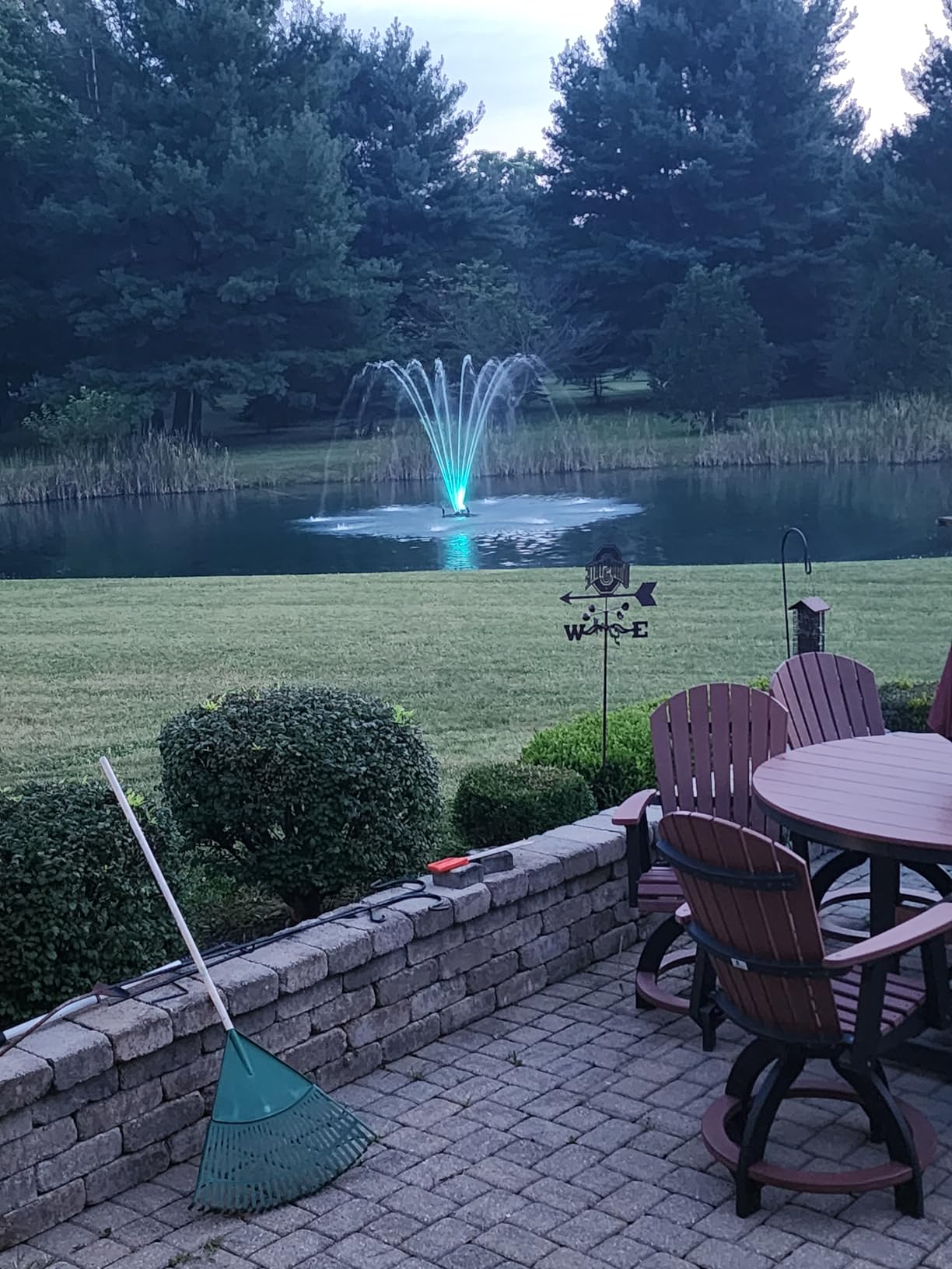 1.5 HP Floating Fountain & Aerator for Ponds and Lakes with 100 ft Cord | 12,550 GPH, 11 spray patterns, Energy-efficient 850W Pump, Protective Intake Screen customer photo 1