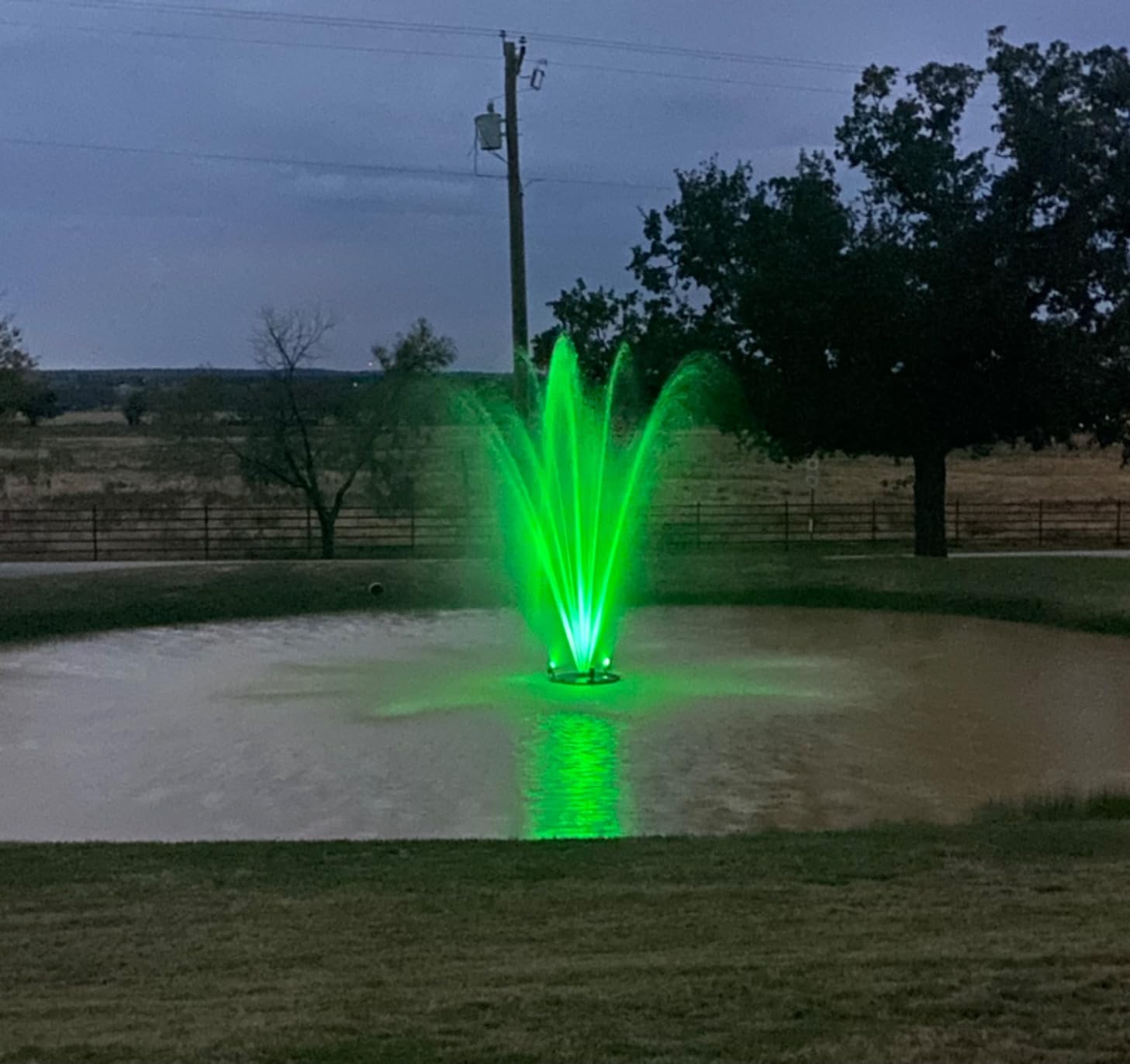 1.5 HP Floating Fountain & Aerator for Ponds and Lakes with 100 ft Cord | 12,550 GPH, 11 spray patterns, Energy-efficient 850W Pump, Protective Intake Screen customer photo 2