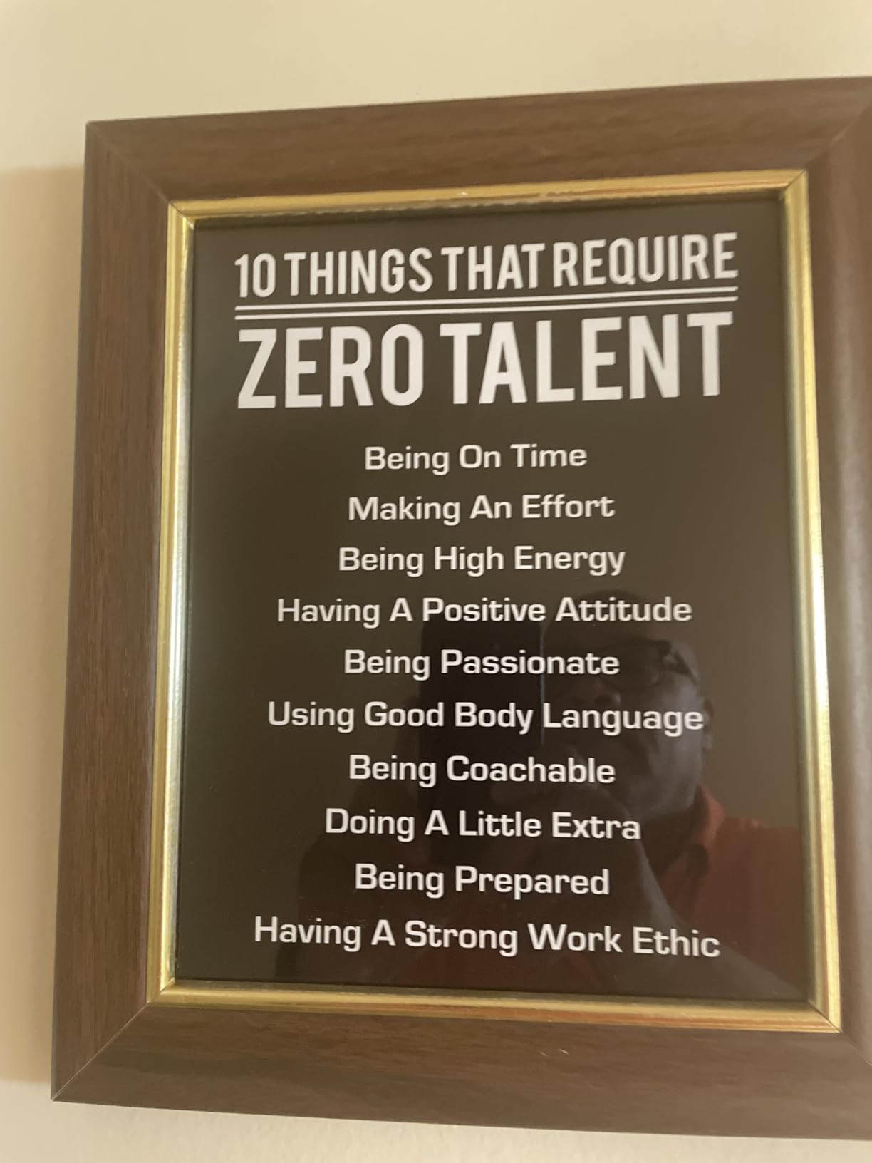 10 Things That Require Zero Talent Wall Art, Motivational Print, 8x10 | Inspirational leadership quote poster for office,gym,classroom,team building Unframed decor customer photo 1