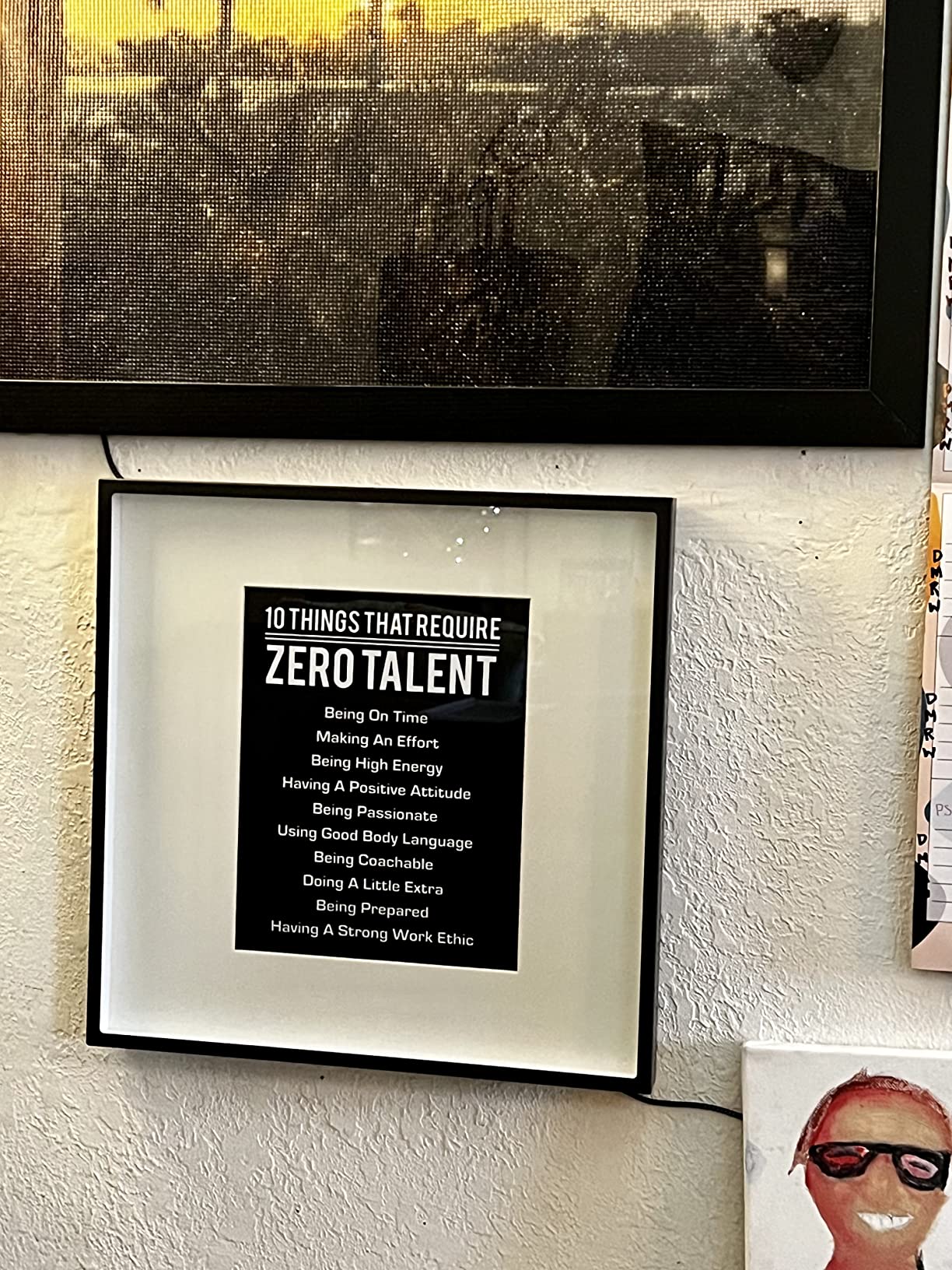 10 Things That Require Zero Talent Wall Art, Motivational Print, 8x10 | Inspirational leadership quote poster for office,gym,classroom,team building Unframed decor customer photo 2
