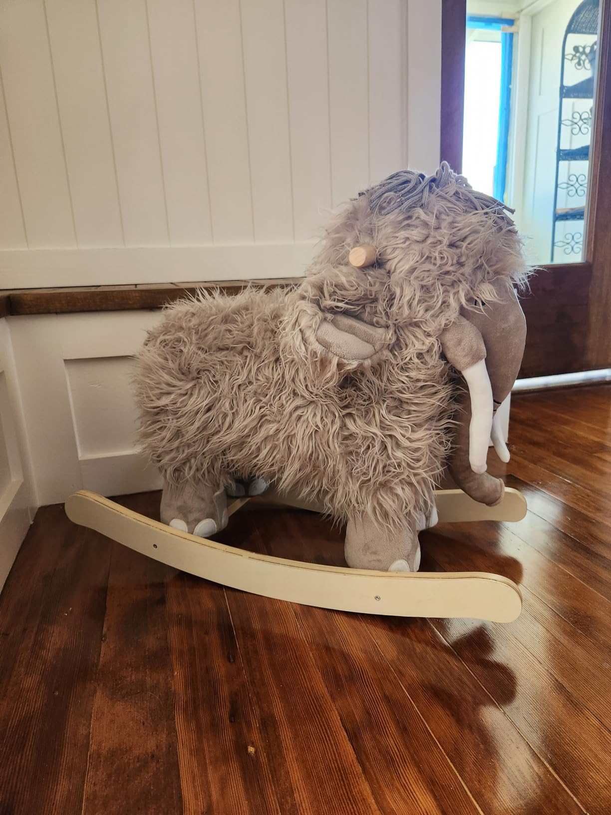 labebe - Plush Rocking Horse, Mammoth Rocker, Stuffed Rocker Toy for Child 1-3 Year Old, Kid Ride On Toy Wooden, Rocking Animal for Infant/Toddler Girl&Boy, Nursery Birthday Gift customer photo 2