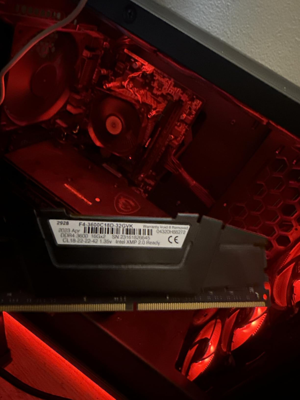 G.SKILL RipjawsV Series DDR4 RAM (XMP) 32GB (2x16GB) 3600MT/s CL18-22-22-42 1.35V Intel AMD Desktop Computer Memory U-DIMM - Black (F4-3600C18D-32GVK) customer photo 1