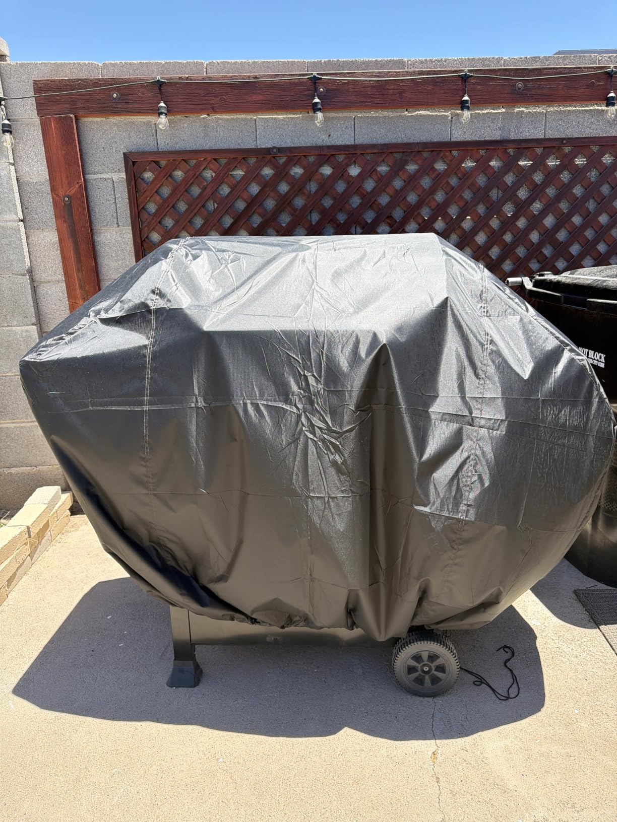 i COVER Grill Cover, 58 inch BBQ Grill Cover for Outdoor Grill, Anti-UV & Fade Resistant Gas Grill Cover, Waterproof Barbecue Grill Covers for Weber, Char-Broil, Nexgrill and More, Black customer photo 2