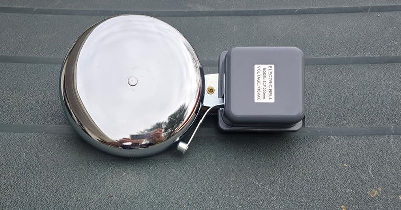 Wired Doorbell Chime, 8in Electric Time Bell, Multipurpose Fire Alarm Bell Alarm for School Factory(110V) customer photo 2