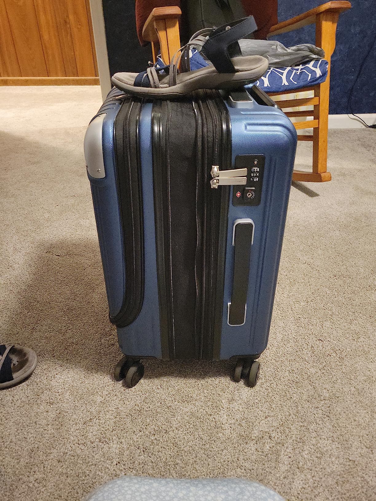 LEVEL8 Grace Carry on Luggage Airline Approved, 20 Inch Expandable Hard Sided Luggages with Spinner Wheels, Harshell Small Rolling Suitcase for Women Men with Tsa Lock, Blue customer photo 2