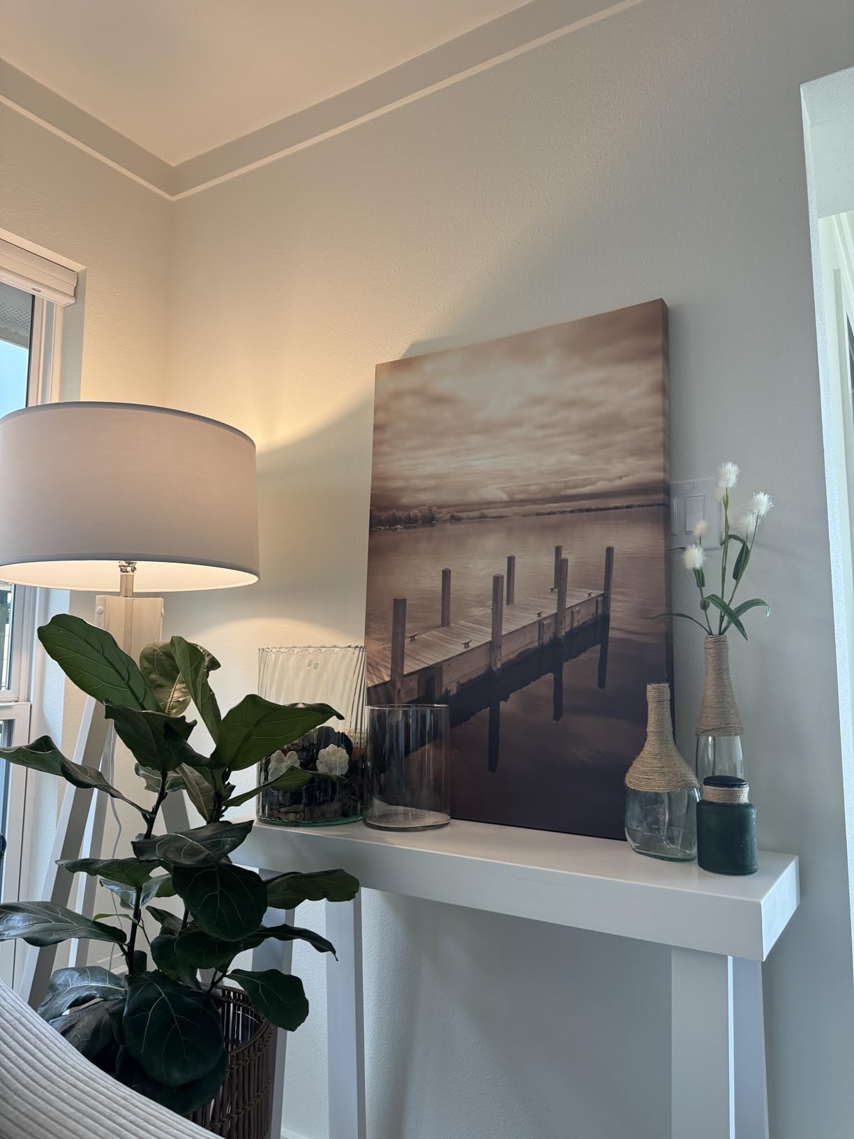 Peaceful Morning II Vertical Landscape Pictures Giclee Print Canvas Wall Art customer photo 2