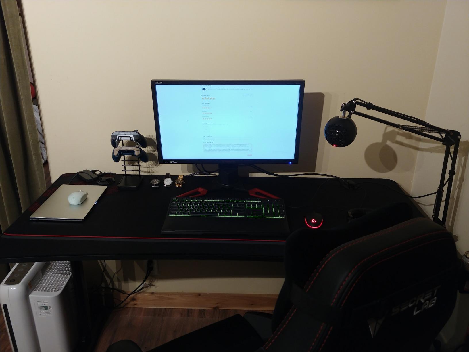 EUREKA ERGONOMIC Gaming Desk, 60 Inch Computer Desk with Full Mouse Pad customer photo 2