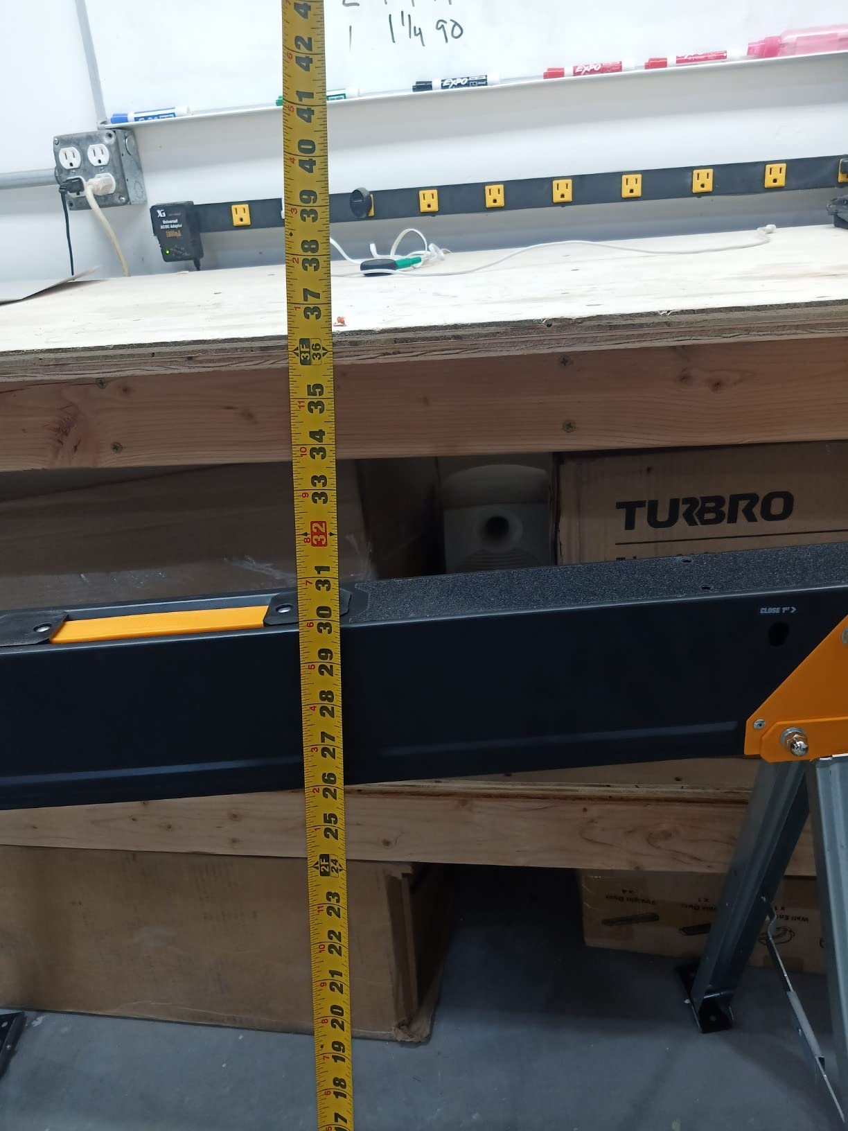 ToughBuilt Folding Sawhorse & Jobsite Table, 2-Pack, TB-C550-2 | 2-Pack, 2,200 Lb. Combined Capacity, Adjustable 2x4 Support Arms, All-Steel Frame, Powder-Coated Finish, Folding Design customer photo 1