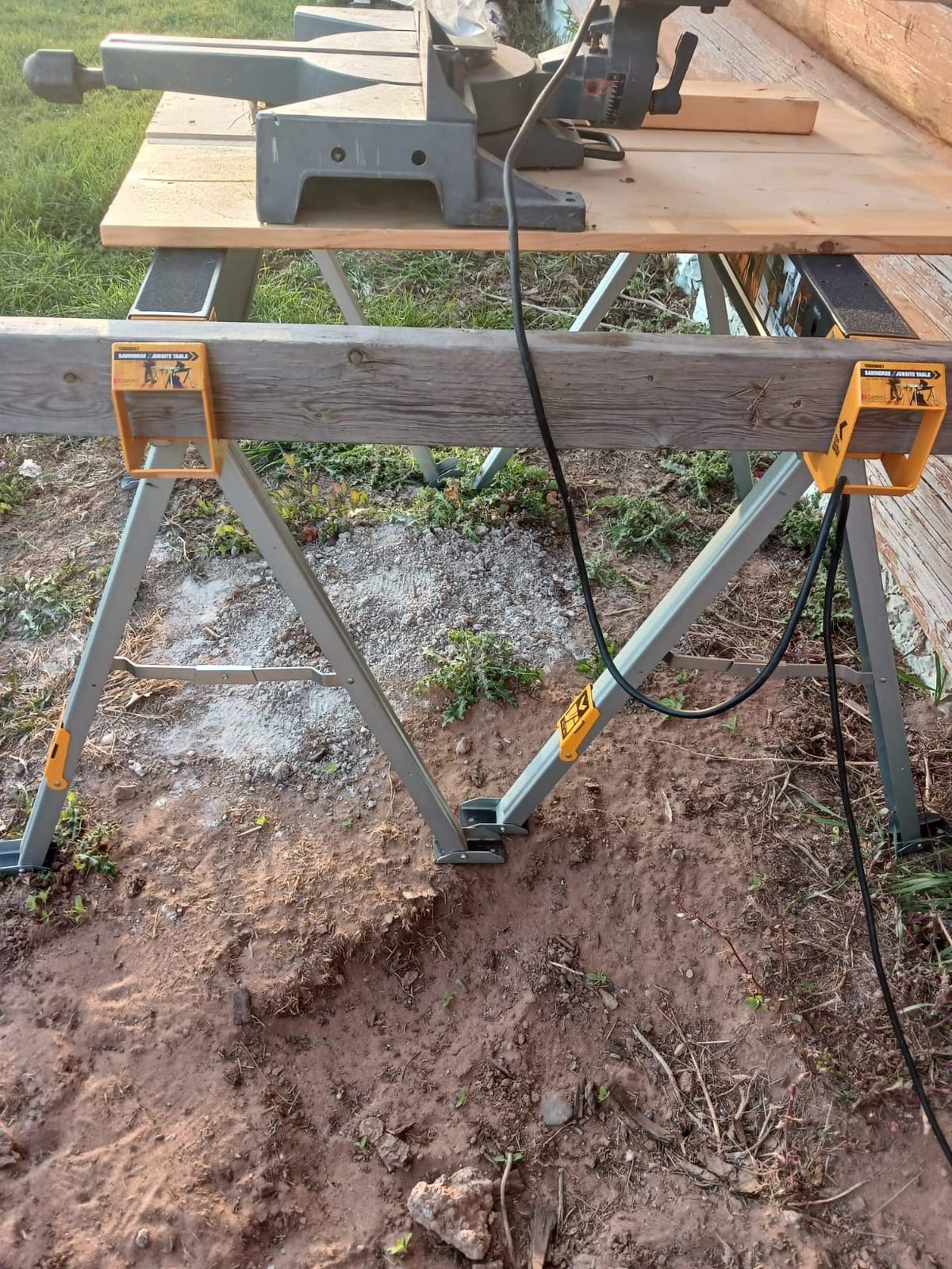 ToughBuilt Folding Sawhorse & Jobsite Table, 2-Pack, TB-C550-2 | 2-Pack, 2,200 Lb. Combined Capacity, Adjustable 2x4 Support Arms, All-Steel Frame, Powder-Coated Finish, Folding Design customer photo 2