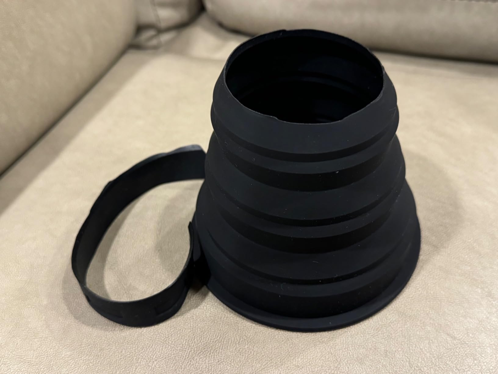 KUVRD Universal Lens Hood - Foldable Photography Hood | Water-proof, Element-proof, Lifetime coverage; Small (54-76mm) and Medium (72-112mm) customer photo 2
