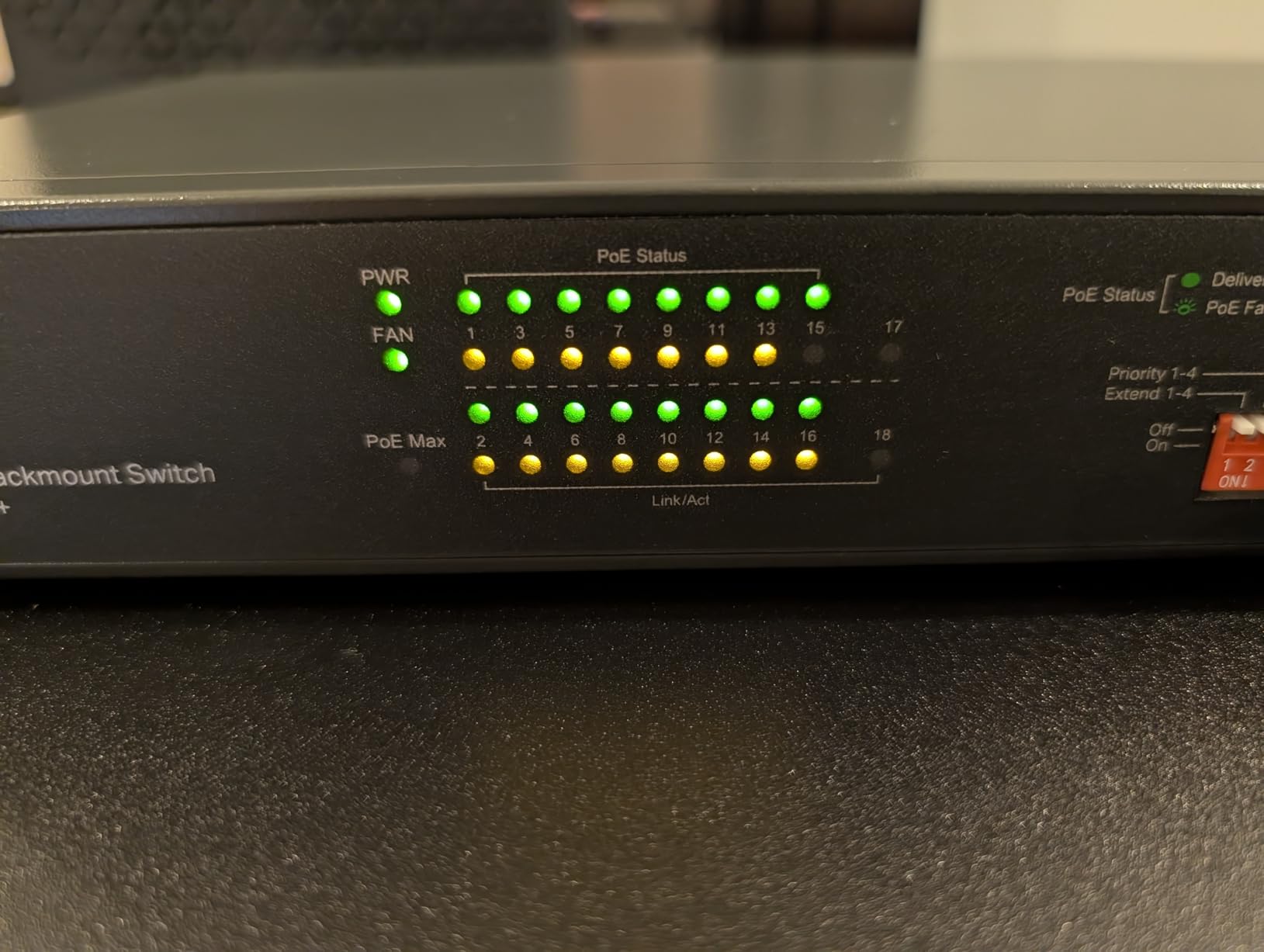TP-Link TL-SG1218MP, 16 Port Gigabit PoE Switch | 16 PoE+ Ports 250W, w/ 2 Uplink Gigabit Ports + 2 Combo SFP Slots Plug & Play Sturdy Metal Rack-mountable customer photo 2