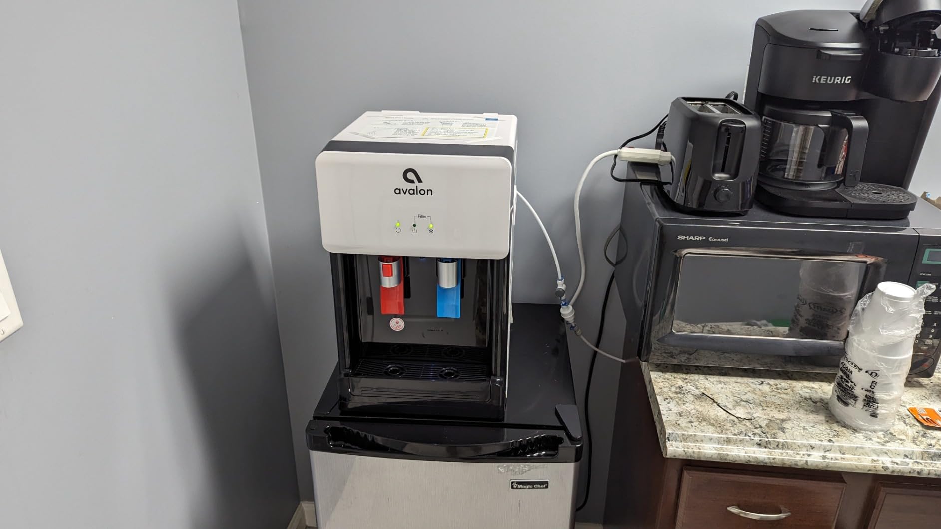 Avalon B8WHT Countertop Bottleless Water Cooler Dispenser - 2 Stage Water Filters and Installation Kit Included, NSF Certified, UL Listed, White customer photo 2