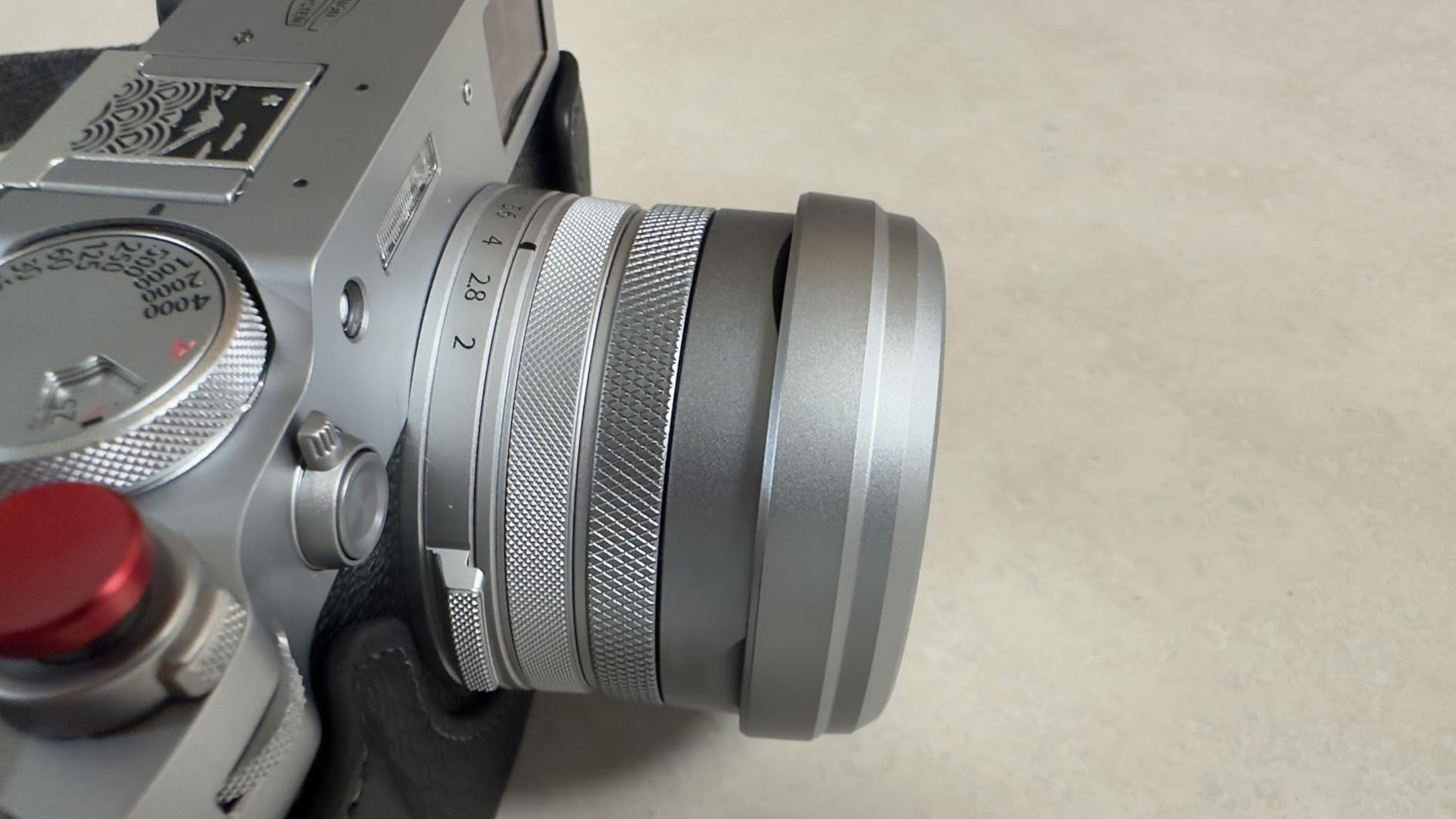 Haoge LH-X54B Square Metal Lens Hood with 49mm Adapter Ring for Fujifilm X100VI Fuji X100V Camera Black customer photo 1