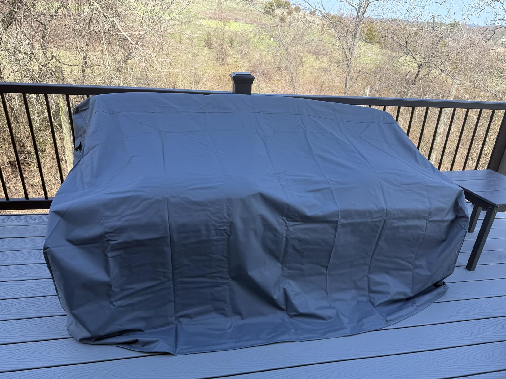 Vailge Patio Sofa Cover 3-Seater & Outdoor Couch Cover Waterproof | Heavy Duty 600D Oxford Patio Outdoor Furniture Covers Waterproof with Windproof Straps and Vents, Fits 79