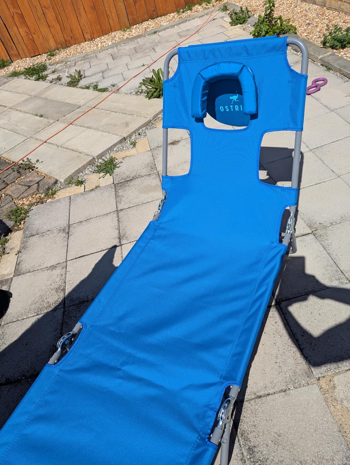 Ostrich the Original Chaise 72 x 22 Inch Lounge Portable Reclining Lounger, Outdoor Patio, Beach, Lawn, Camping, or Pool Tanning Chair, Teal customer photo 2