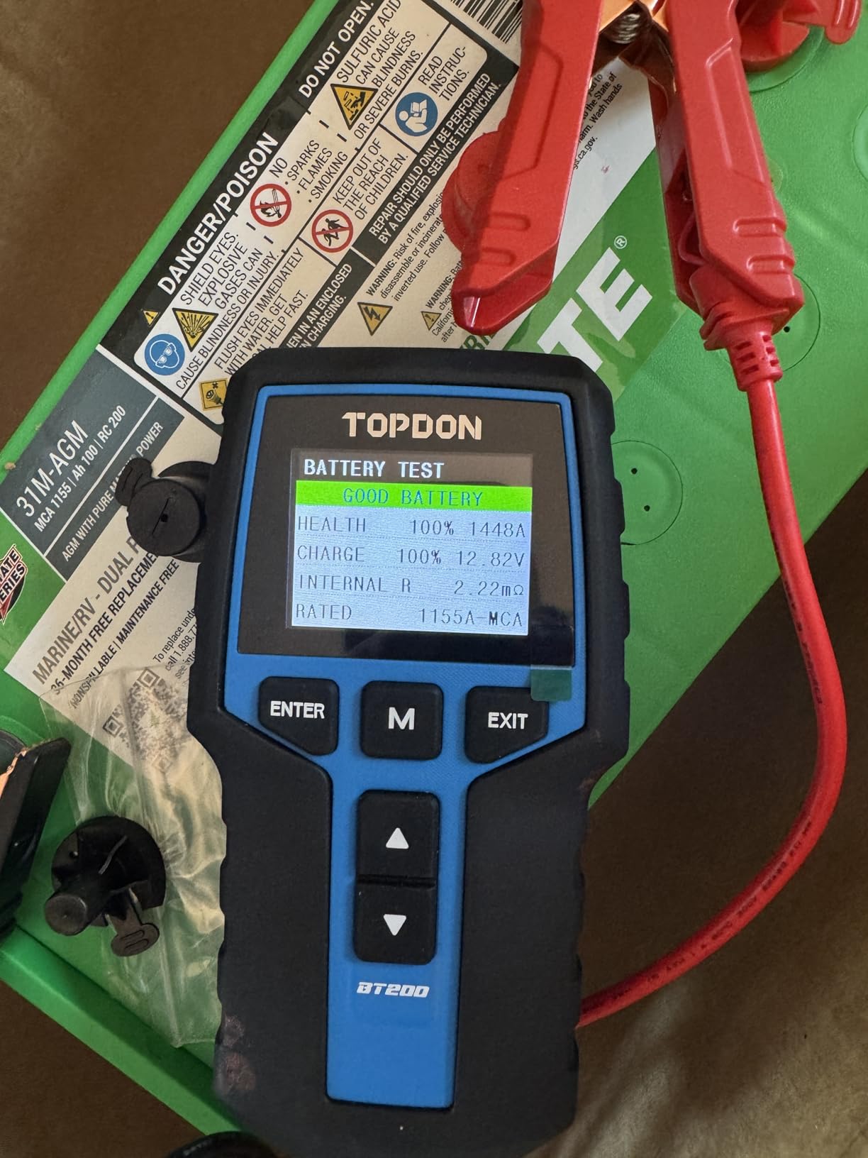 Car Battery Tester 24V 12V Load Tester, TOPDON BT200 100-2000CCA Automotive Alternator Tester Digital Auto Battery Analyzer Charging Cranking System Tester for Car Truck Motorcycle ATV SUV Boat Yacht customer photo 2