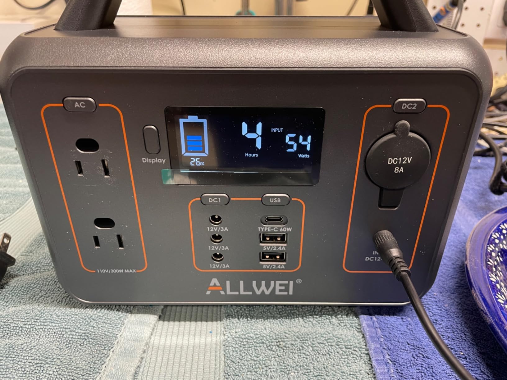 ALLWEI Portable Power Station 300W, 256Wh Solar Generator LiFePO4 Battery | Pure Sine Wave AC Outlet, PD 60W Fast Charging, MPPT & BMS Protection, Compact for Camping Outdoor Home Backup Emergency CPAP customer photo 1