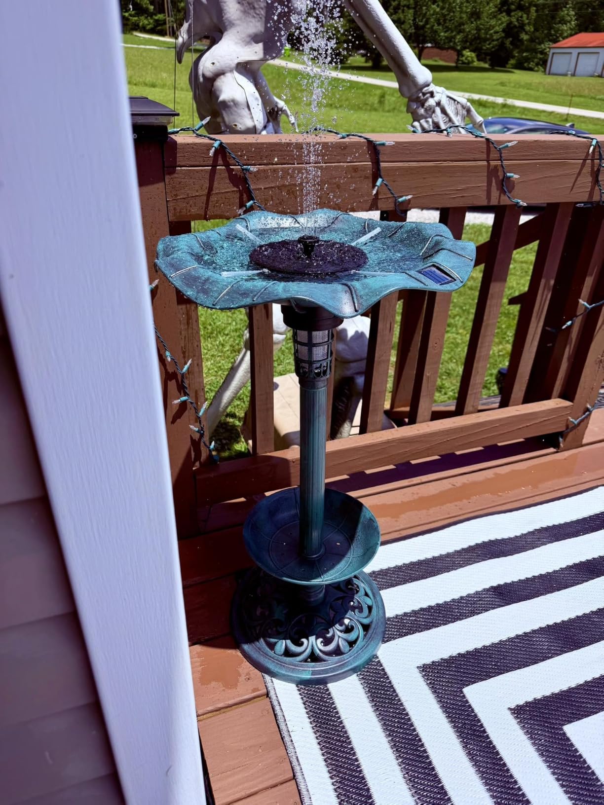 Best Choice Products Outdoor Solar Lighted Pedestal Bird Bath Fountain customer photo 1