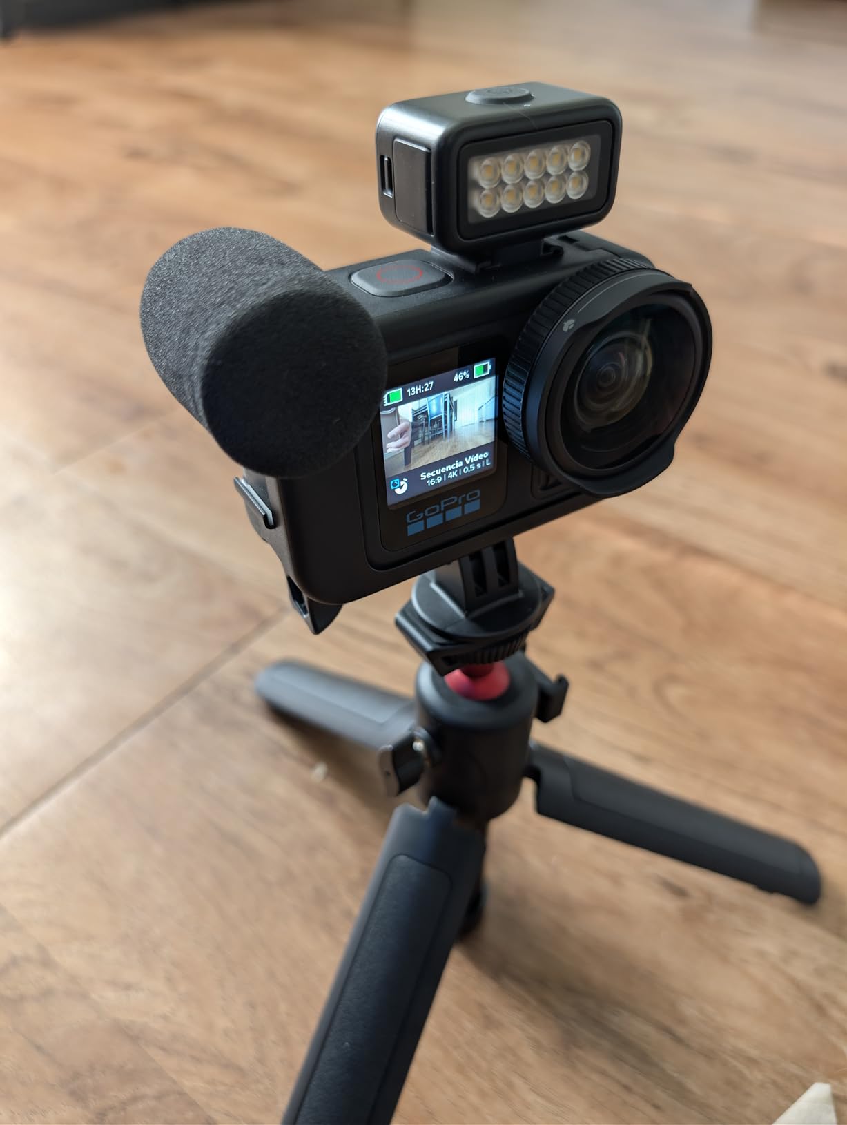 GoPro Media Mod (HERO13 /12/11 /10 /9 Black) - Official Accessory | Includes windscreen, vertical mounting buckle and thumb screw for filming, audio and mounting customer photo 2