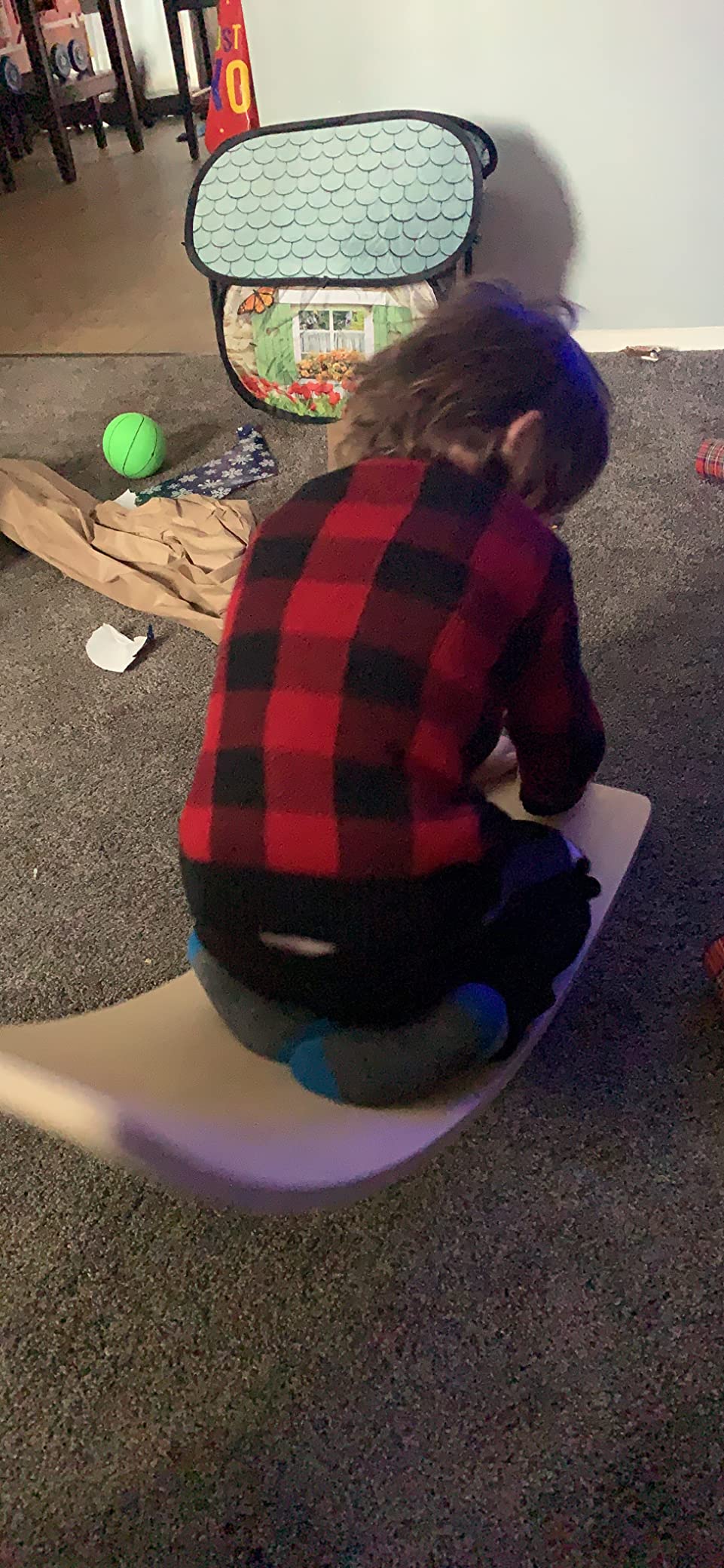 WOOD CITY Wobble Board, Wooden Balance Board Kids for Toddlers & Adults, Curvy Rocker Board for Yoga and Exercise Indoor & Outdoor, Open Ended Learning Toy Gift customer photo 1