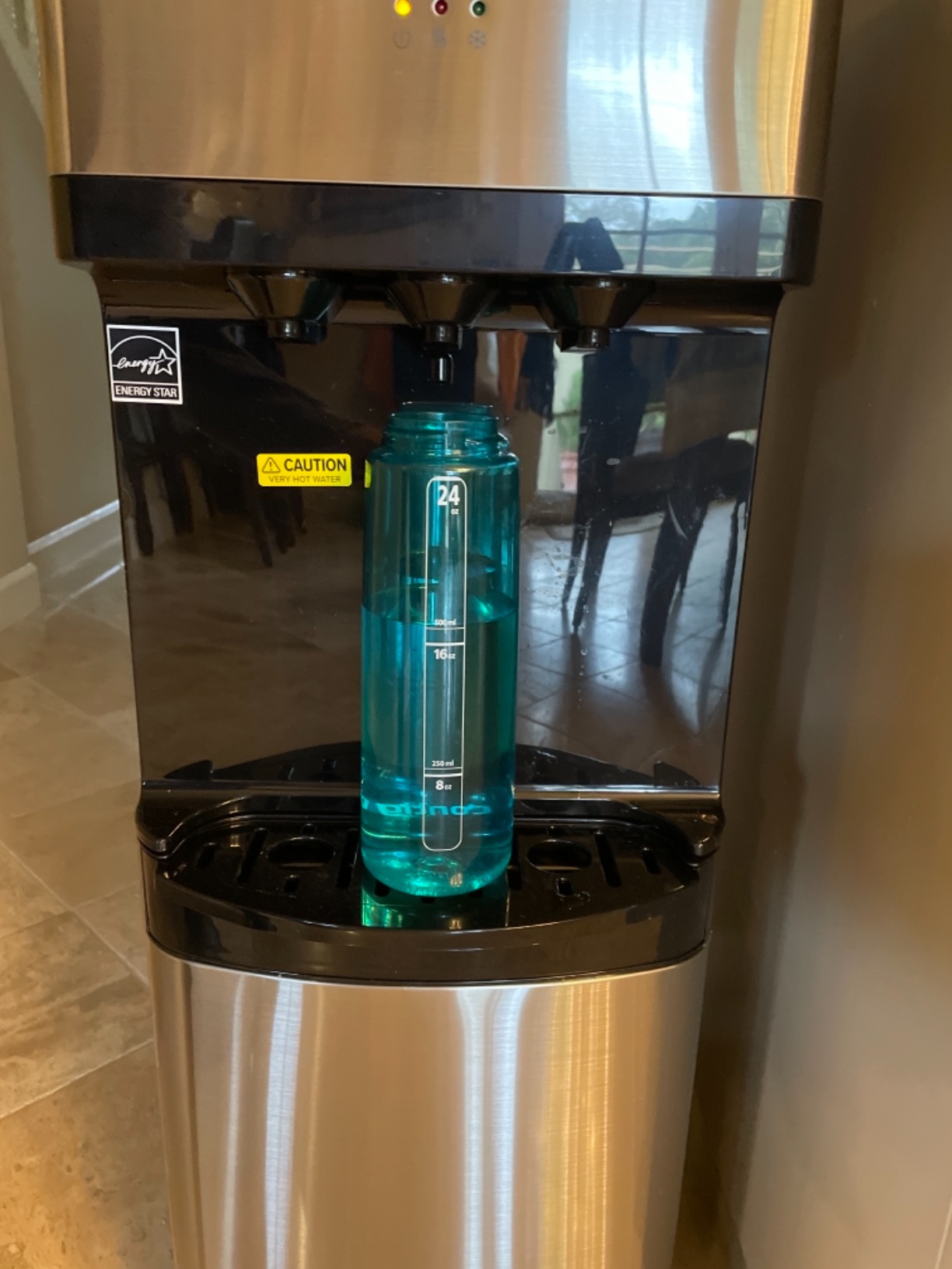 Brio Limited Edition Top Loading Water Cooler Dispenser - Black Stainless Steel - Hot & Cold Water, Child Safety Lock, Holds 3 or 5 Gallon Bottles - UL/Energy Star Approved customer photo 1