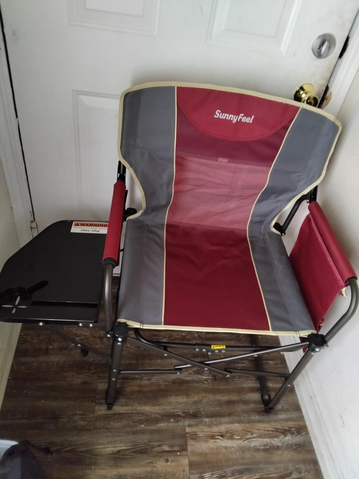 SUNNYFEEL Camping Directors Chair, Heavy Duty, Oversized Portable Folding Chair with Side Table, Pocket for Beach, Fishing, Trip, Picnic, Lawn, Concert Outdoor Foldable Camp Chairs customer photo 2