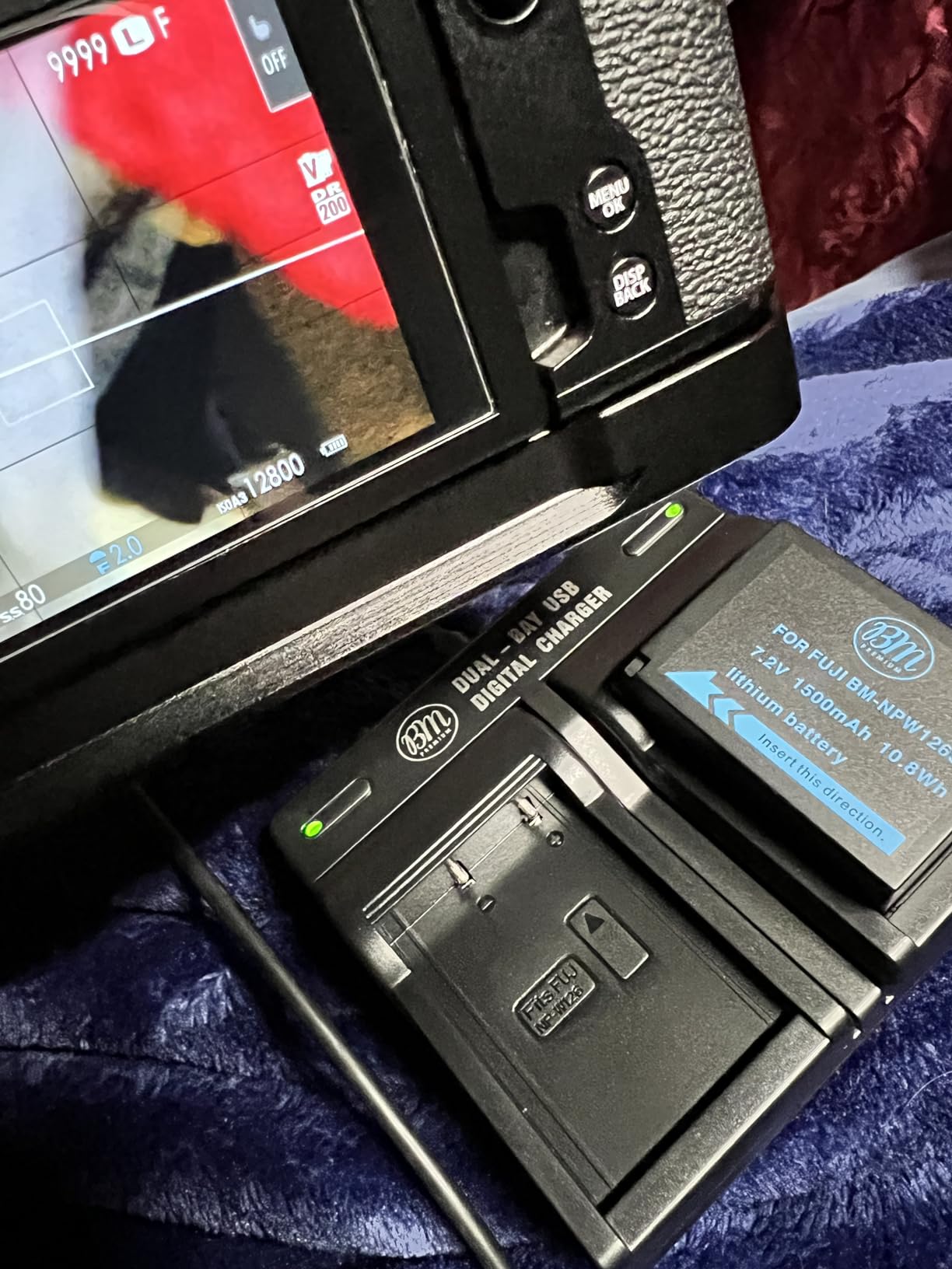 BM 2 NP-W126S Batteries and Dual Bay Charger for Fujifilm FinePix X Half, X-E5 X-100F X-100V X100 VI X-S10 X-A7 X-H1 XT2 X-T3 X-T10 X-T20 X-T30 X-T30 II X-T30 III X-T50 X-T100 XT-200 X-A10 X-E2S X-E3 customer photo 2