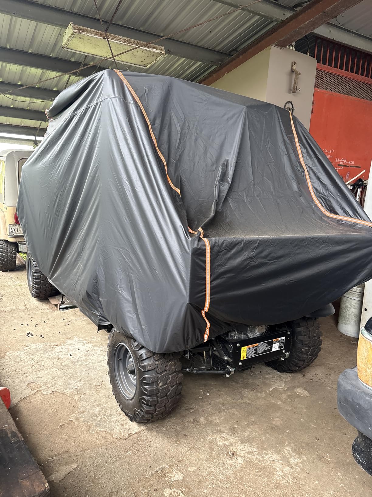 Kemimoto UTV Cover, All-Weather Protection UTV Cover Two Seater Compatible with Can Am Defender Polaris Ranger General Commander Rhino Pioneer Kawasaki Mule Teryx 2-3 Seaters 130