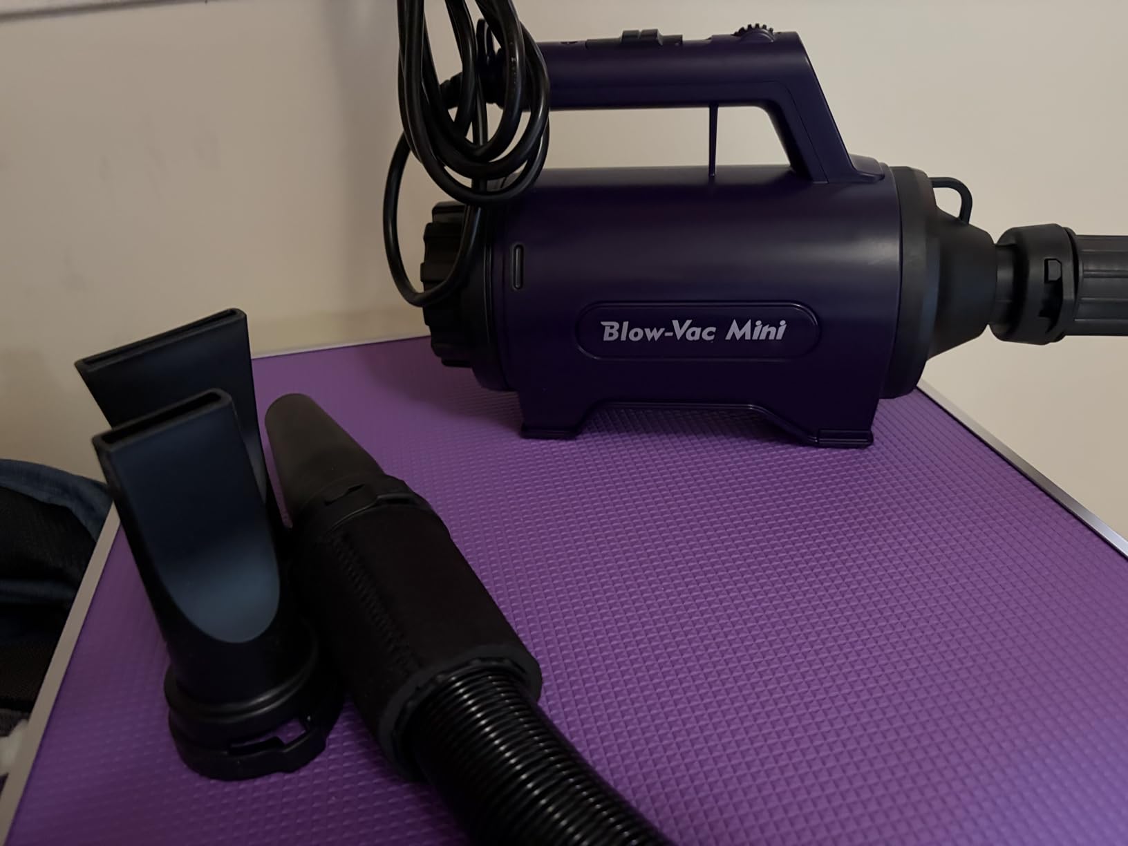 Dog Dryer High Velocity Pet Dog Grooming Force Hair Dryer/Blower | High velocity force blower dryer for professional dog pet grooming, purple sherbao SMD-06P customer photo 1