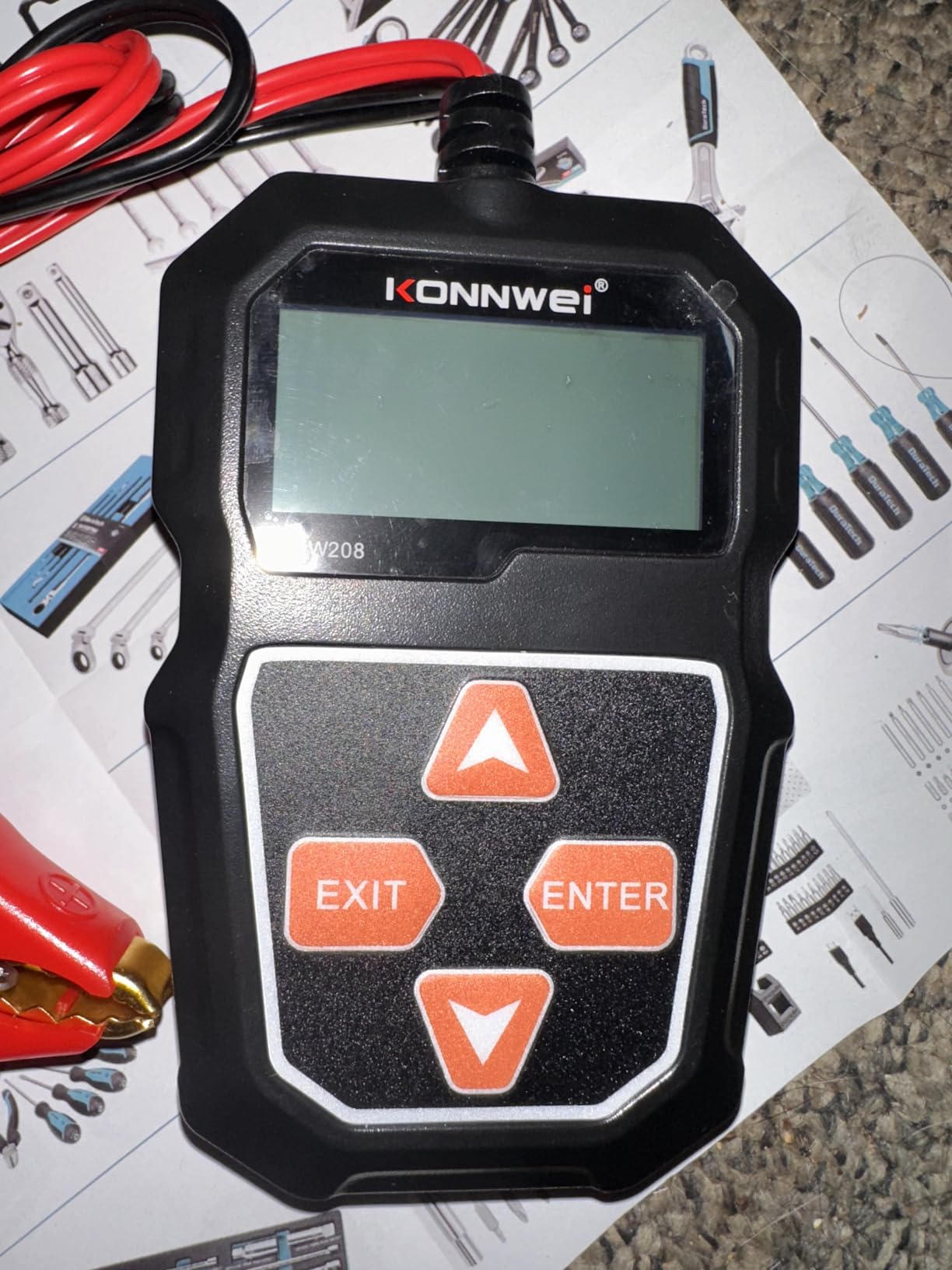 KONNWEI KW208 12V Car Battery Tester, Battery Load Tester Automotive 12V Alternator Starter Tester Digital Auto Battery Analyzer Charging Cranking System Tester for Car Truck Marine Motorcycle Boat customer photo 2
