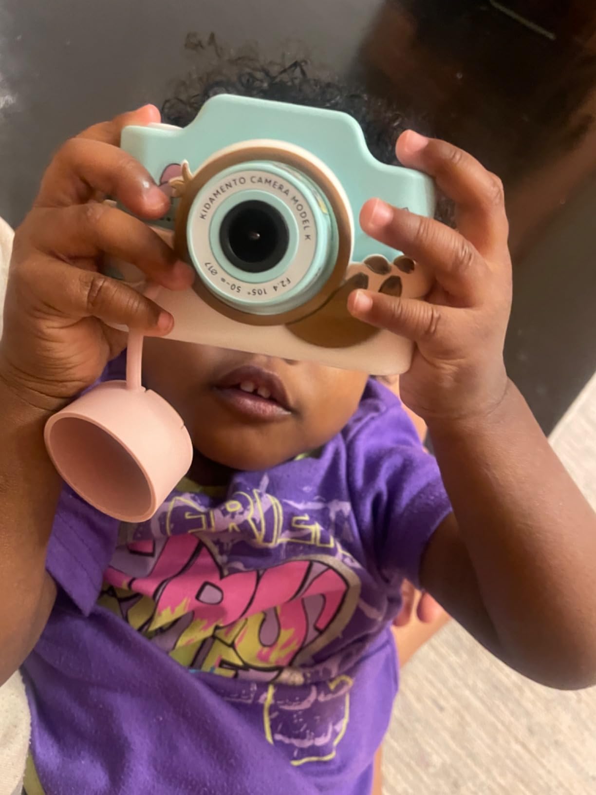Kidamento Kids Digital Camera & Video Camcorder with Touchscreen, Soft Silicone Casing, Detachable Lens Cap, 32GB Memory Card - Model K Zippy the Sloth customer photo 1