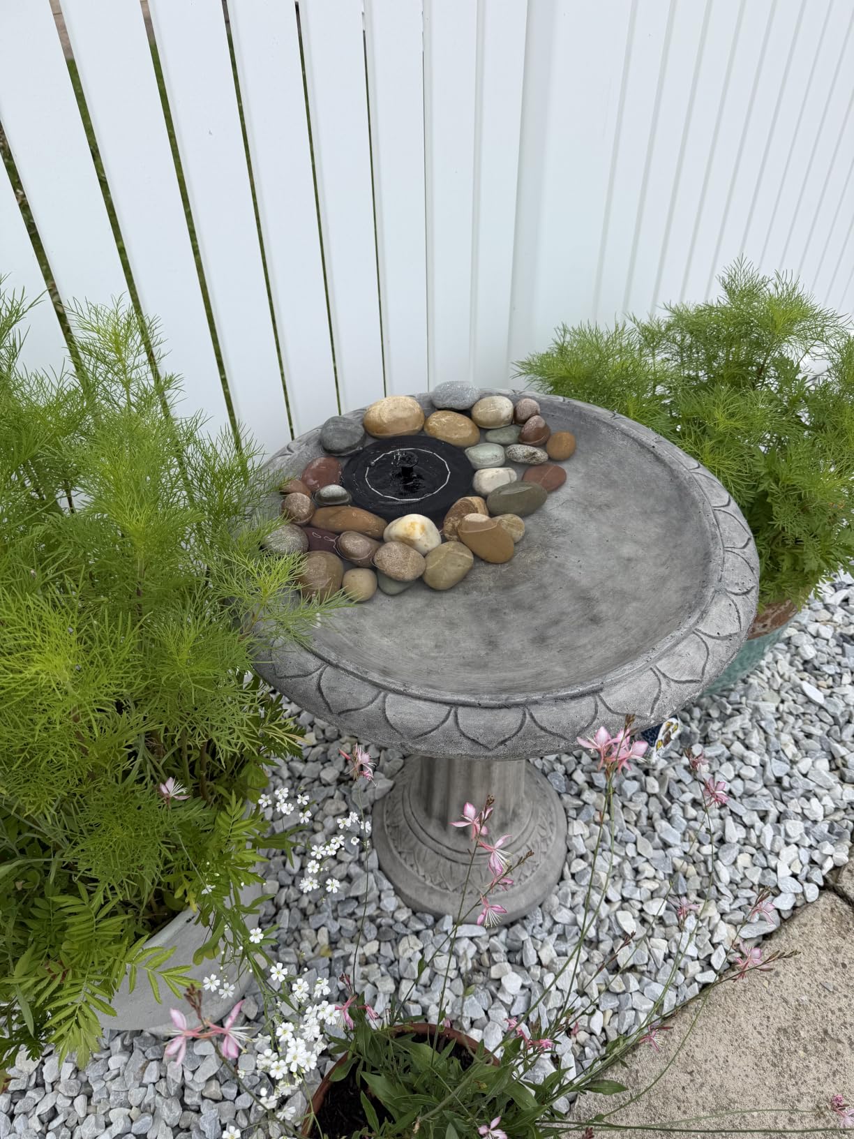 Mademax Upgraded Solar Fountain with 4 Easy Install Nozzle and Fixer, Solar Powered Fountain Pump for Bird Bath, Garden, Pond, Pool, Fish Tank, Outdoor customer photo 2