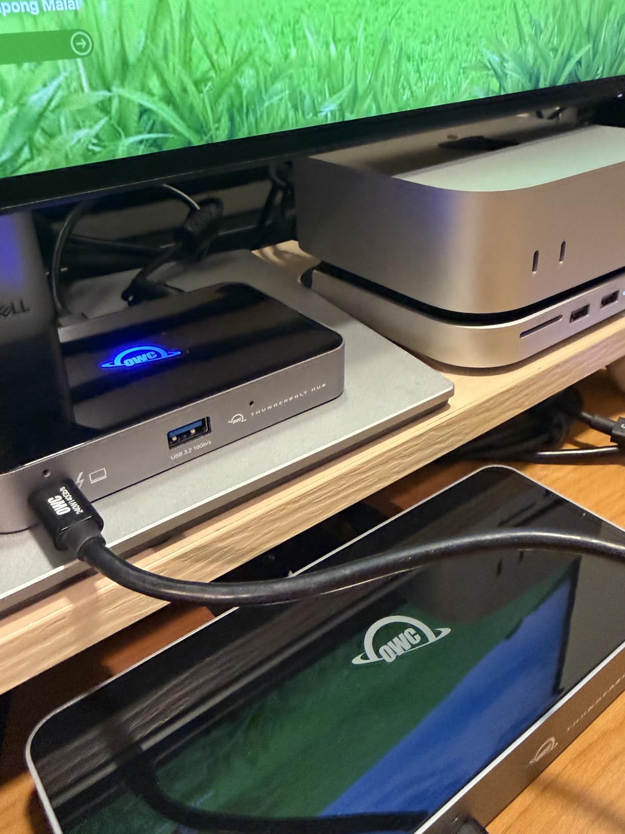 OWC Thunderbolt Hub 5-Port Connectivity Solution | Up to 60W PD - 3x Thunderbolt 40Gb/s device ports - USB-A 10Gb/s - Up to one 8K or two 4K displays - Mac, PC, iPad, & more customer photo 2