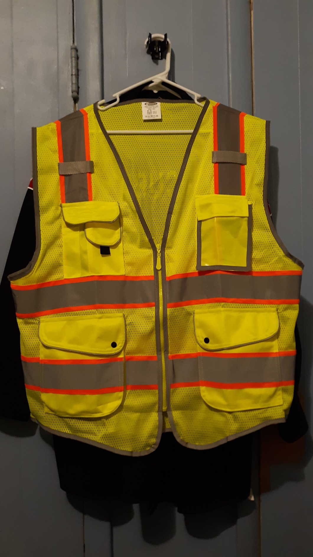 JKSafety Licenced Drone Pilot Reflective Safety Vest JK100FAA, 4 Reflective Strips, 9 Pockets ANSI Class 2 FAA-Compliant customer photo 1
