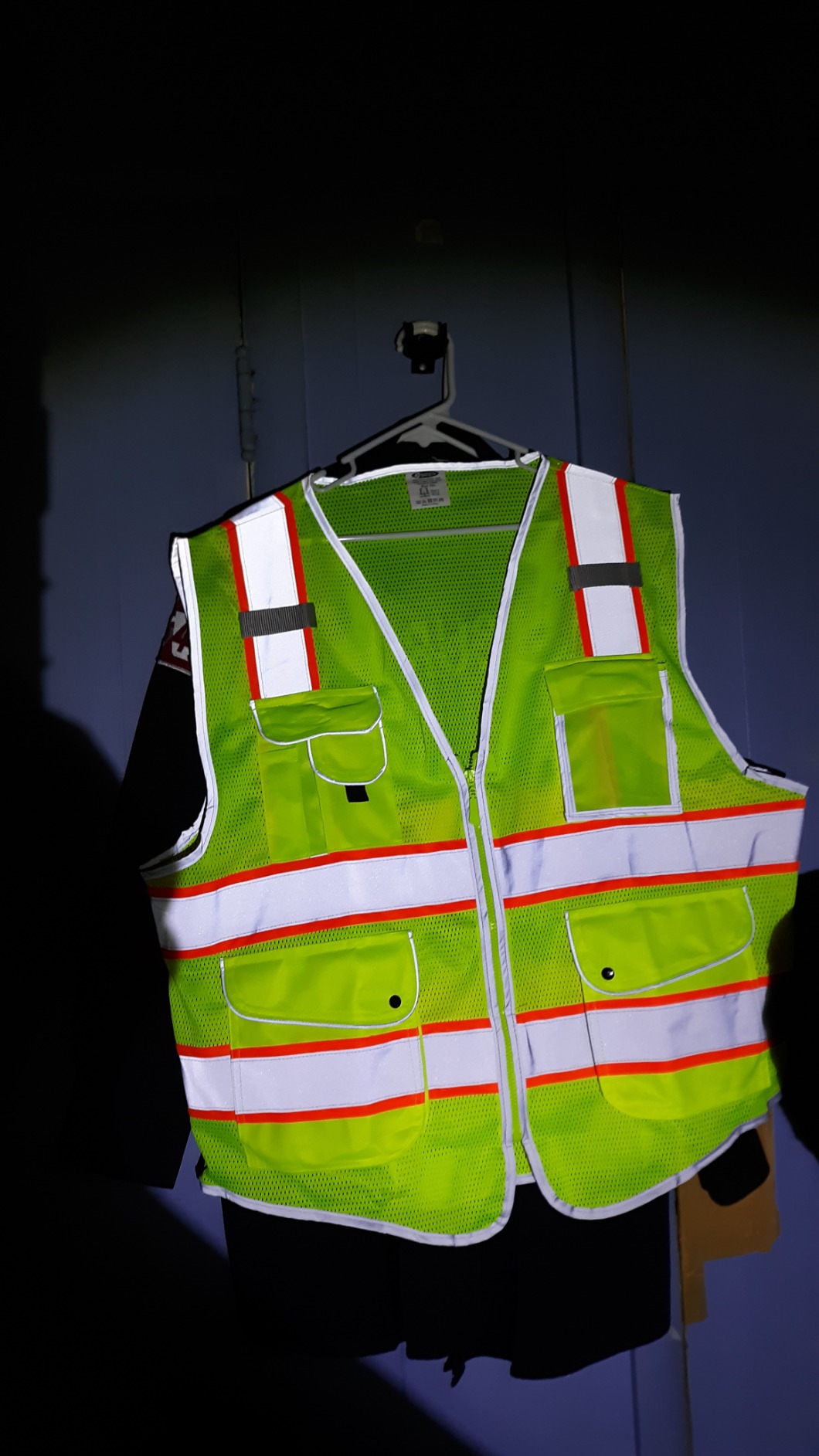 JKSafety Licenced Drone Pilot Reflective Safety Vest JK100FAA, 4 Reflective Strips, 9 Pockets ANSI Class 2 FAA-Compliant customer photo 2