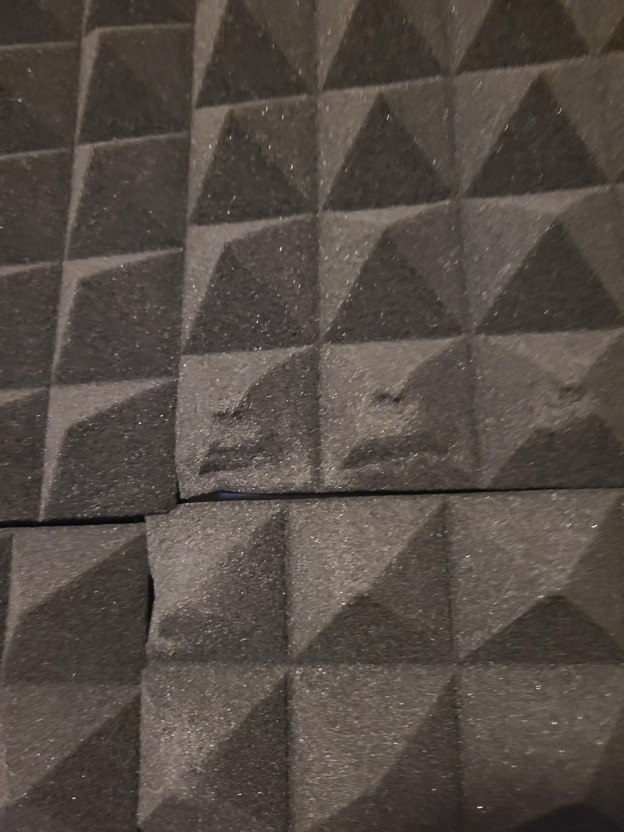 24 Pack Black 12 x 12 x 2 Inches Pyramid Designed Acoustic Foam Panels, Sound Proof Foam Panels for Walls, High Density and Flame-Retardant Acoustic Panels, Sound Panels for Recording and Home Studio customer photo 2