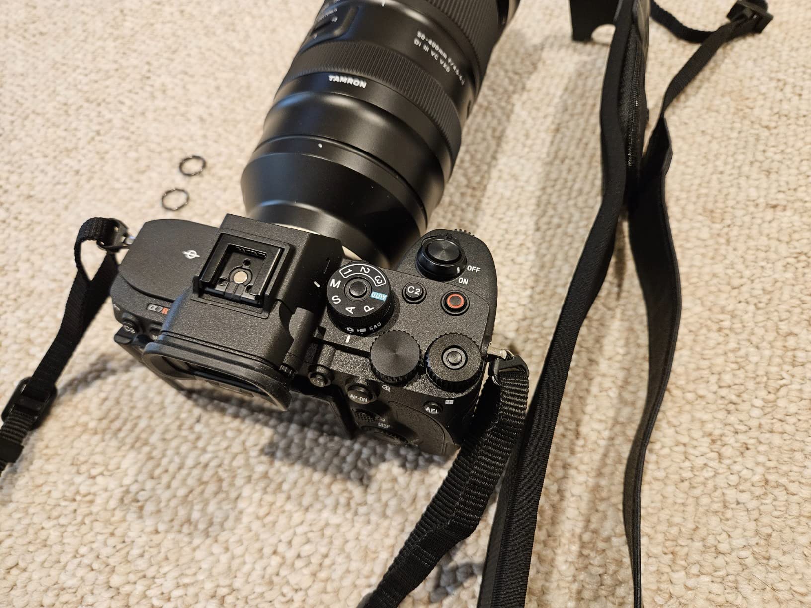 Soft Camera Shoulder Strap Neck Strap for Canon R6 R5 Mark II R7 R8 R50 R10 Nikon Z8 ZF ZFC Z7 Z6 III II Z5 Z50, Mirrorless Camera Strap with 2 Zipped Pockets for Camera Battery SD Memory Card Storage customer photo 2
