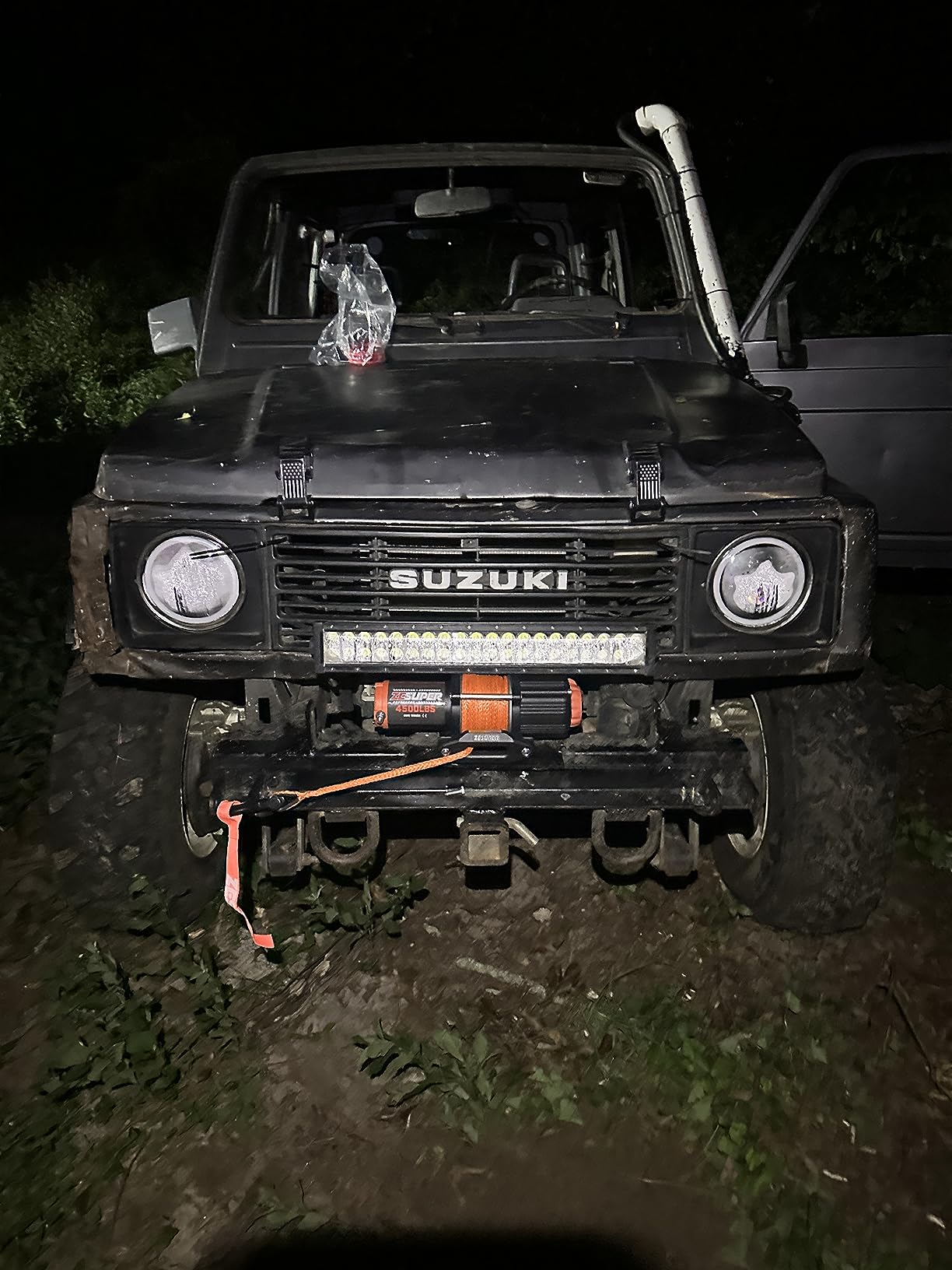 ZESUPER 4500 lb Winch Waterproof IP67 Electric Winch with Wireless Remote Synthetic Winch Rope Hawse Fairlead Handheld Remote ATV UTV Winches 12V Portable Power Winch customer photo 2